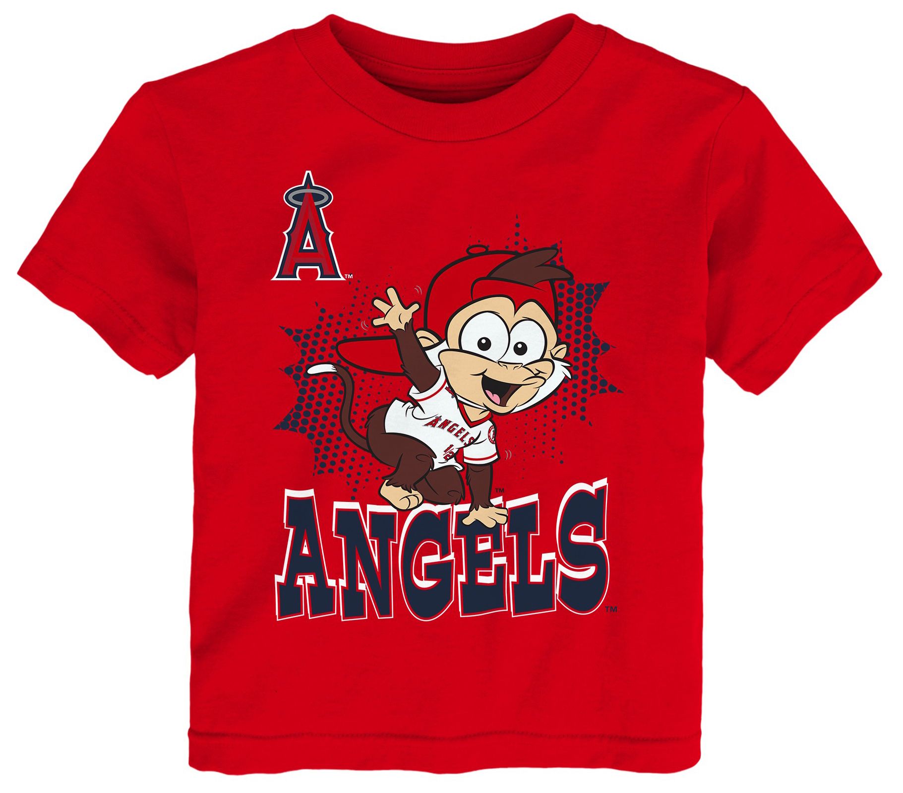 MLB Team Apparel Infant Los Angeles Angels Red Sublimation Mascot T-Shirt