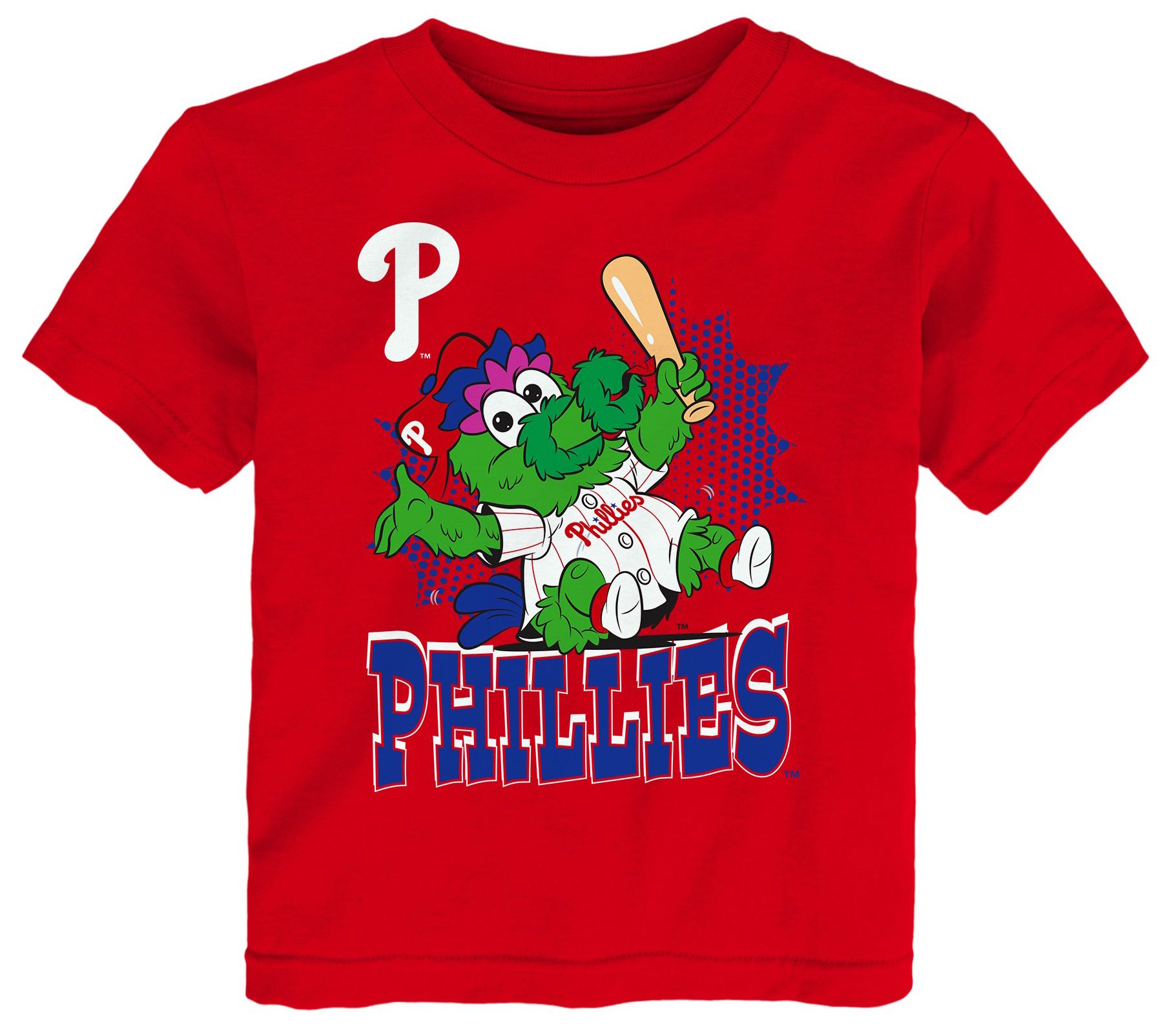 MLB Team Apparel Infant Philadelphia Phillies Red Sublimation Mascot T-Shirt