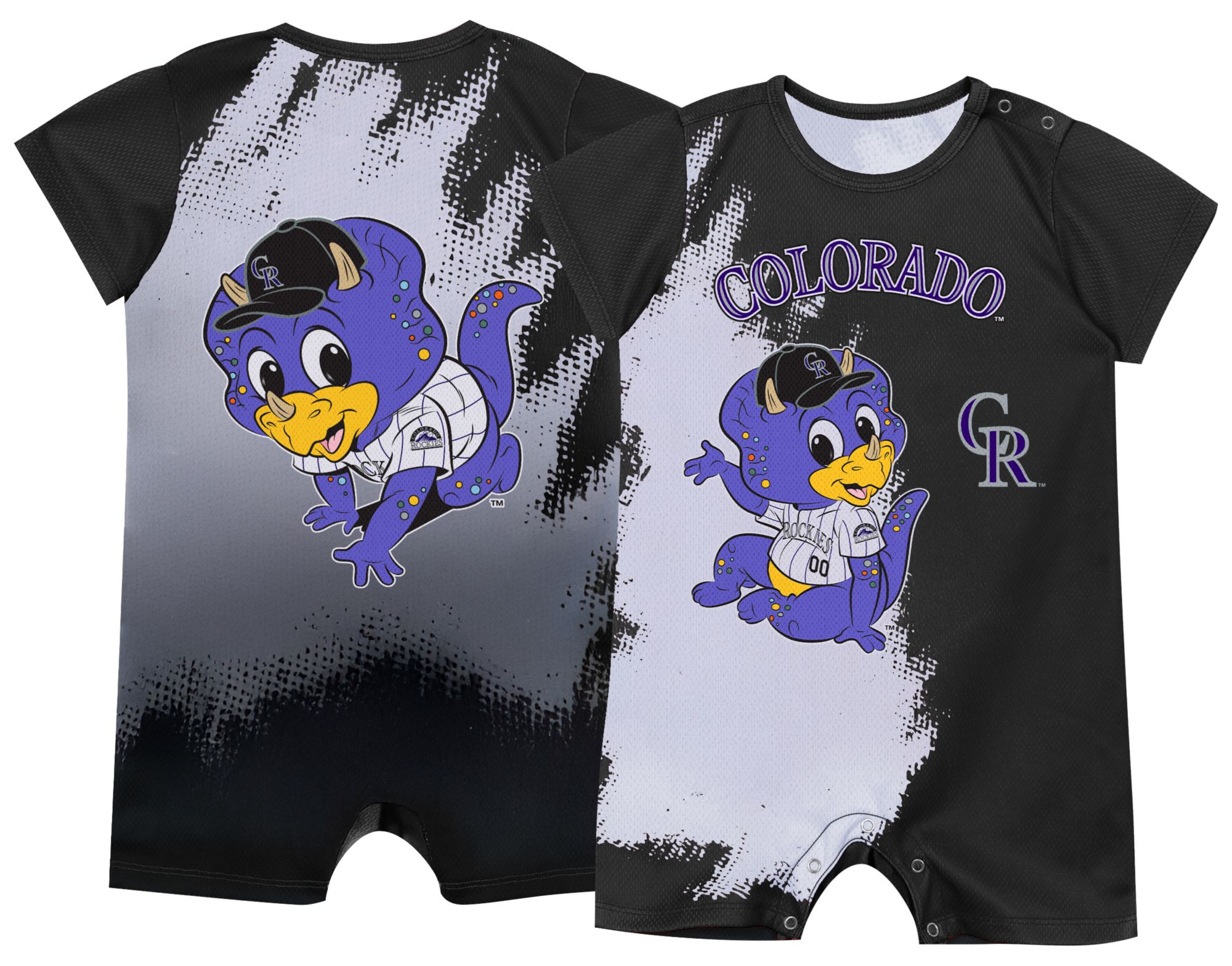 MLB Team Apparel Infant Colorado Rockies Multicolor Sublimation Baby Mascot Romper