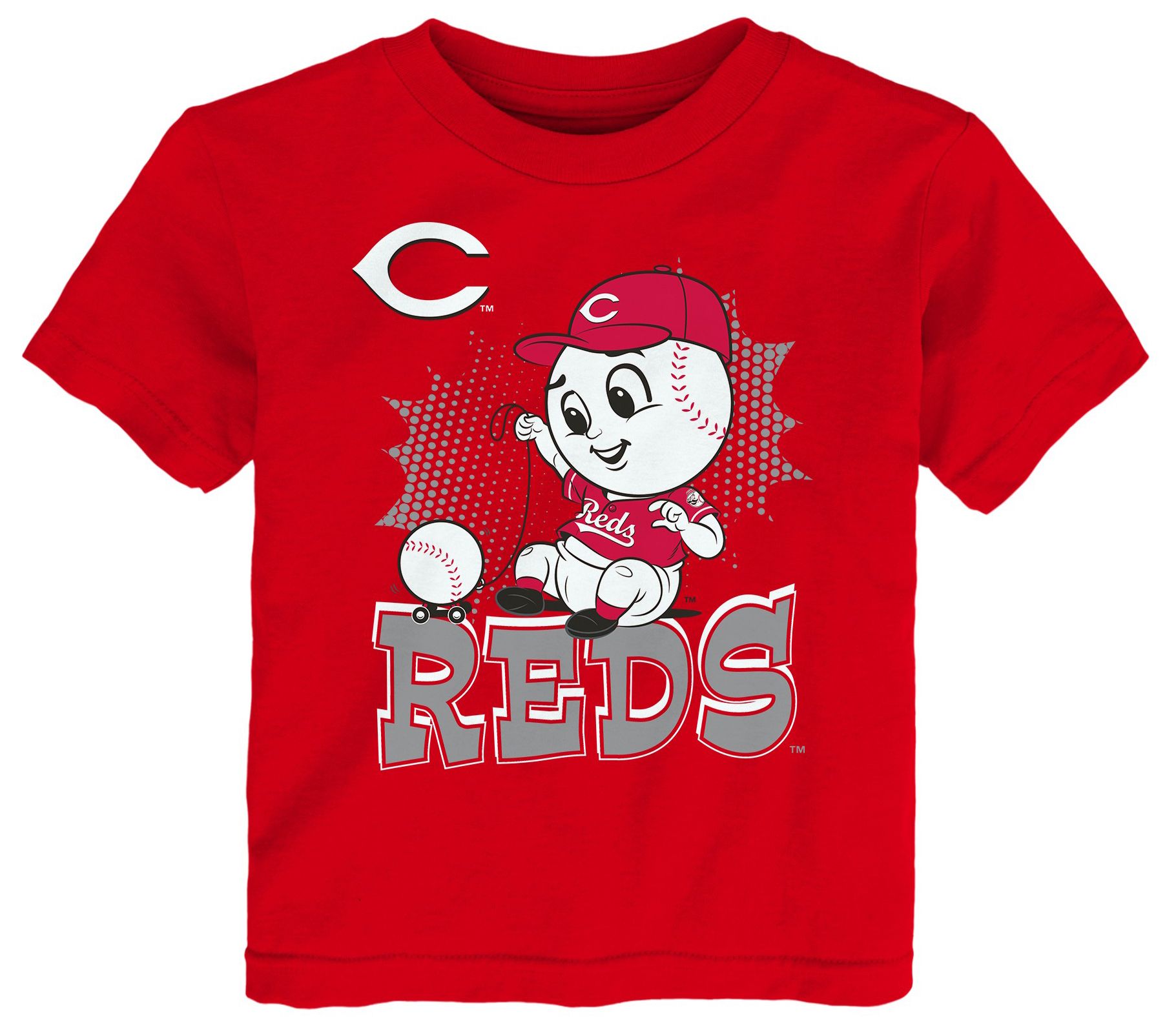 MLB Team Apparel Infant Cincinnati Reds Red Sublimation Mascot T-Shirt