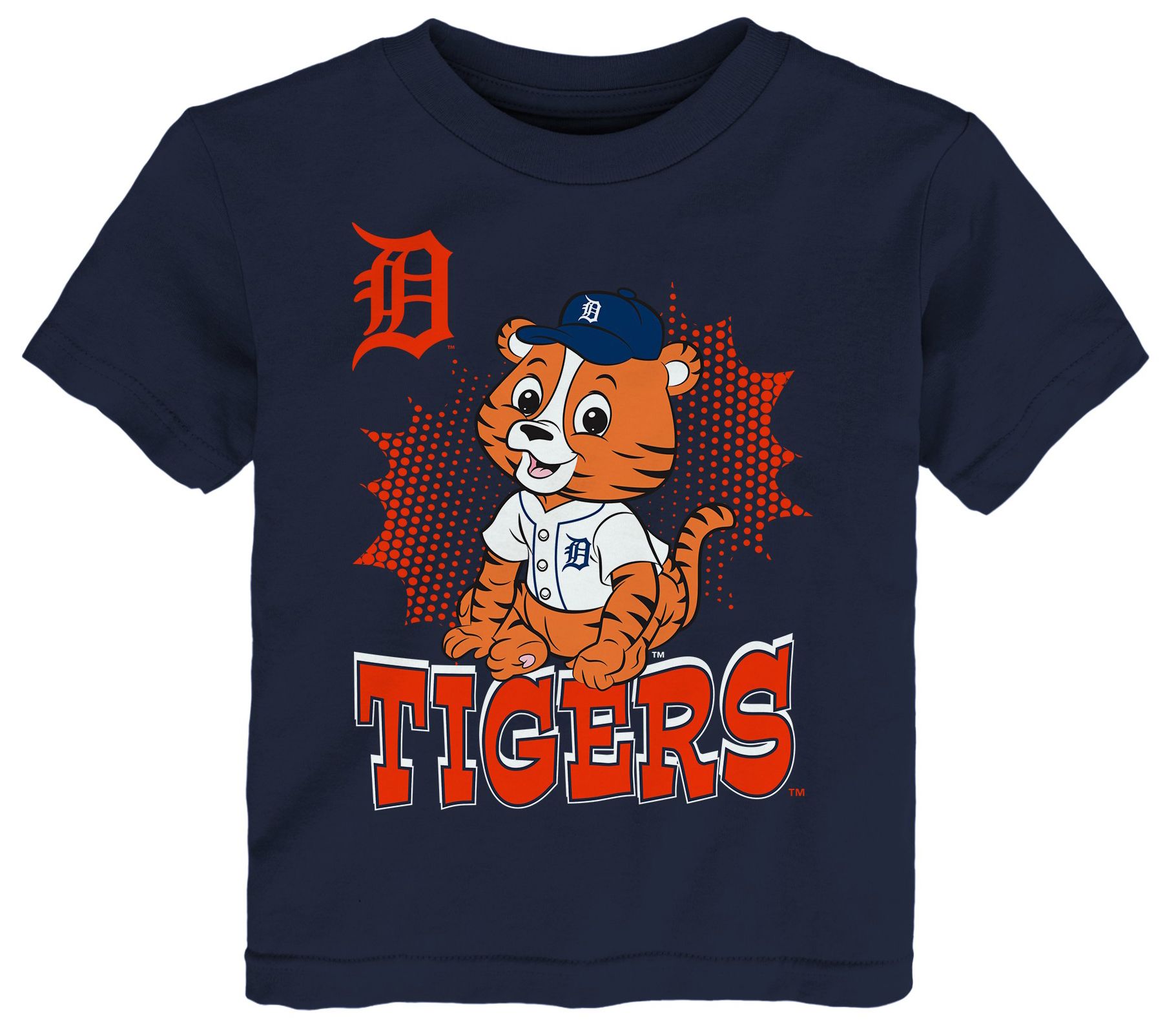 MLB Team Apparel Infant Detroit Tigers Navy Sublimation Mascot T-Shirt