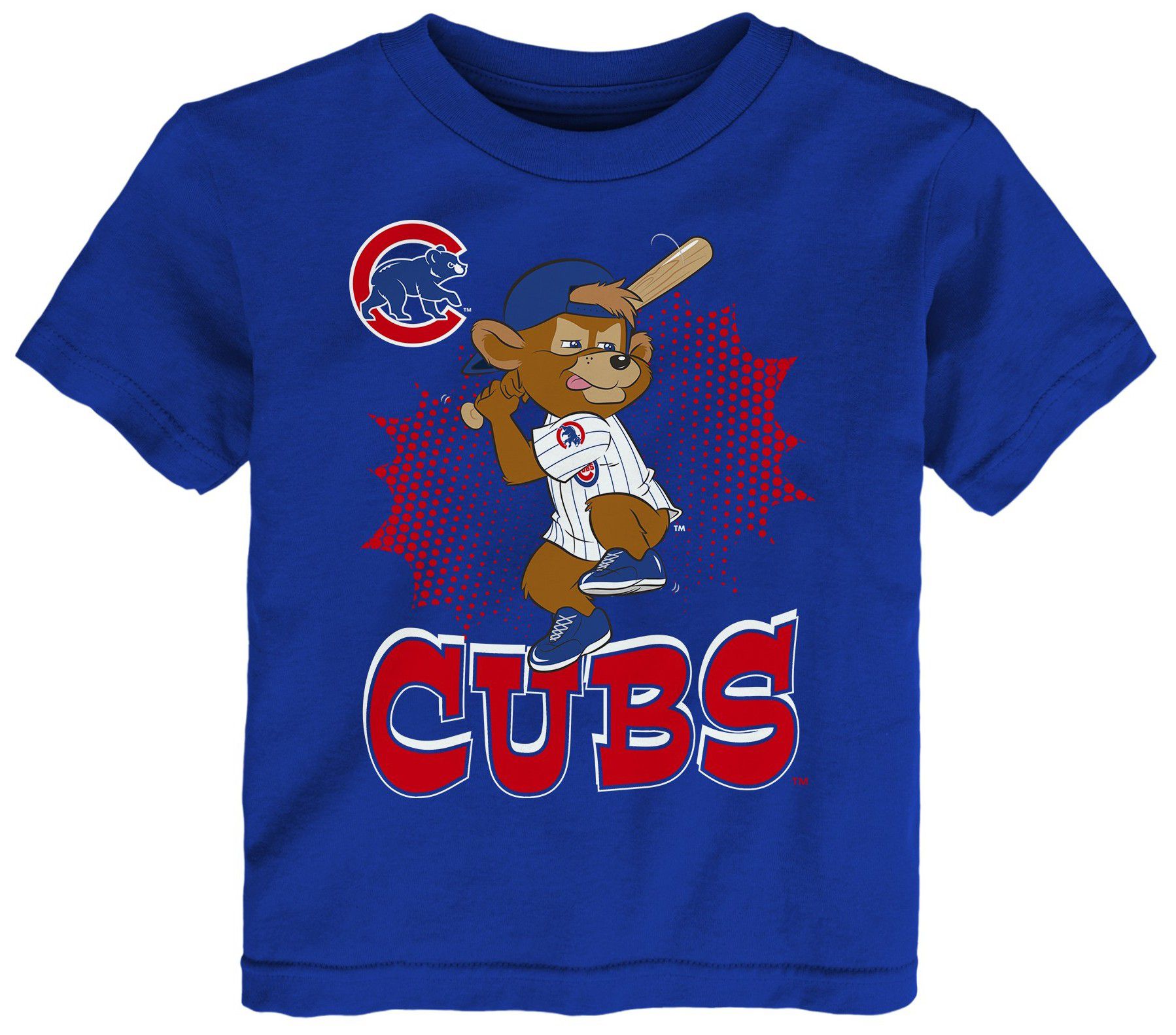 MLB Team Apparel Toddler Chicago Cubs Royal Mascot T-Shirt