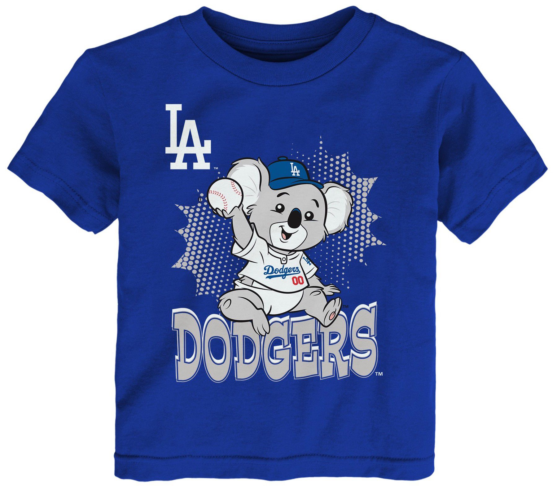 MLB Team Apparel Toddler Los Angeles Dodgers Royal Mascot T-Shirt