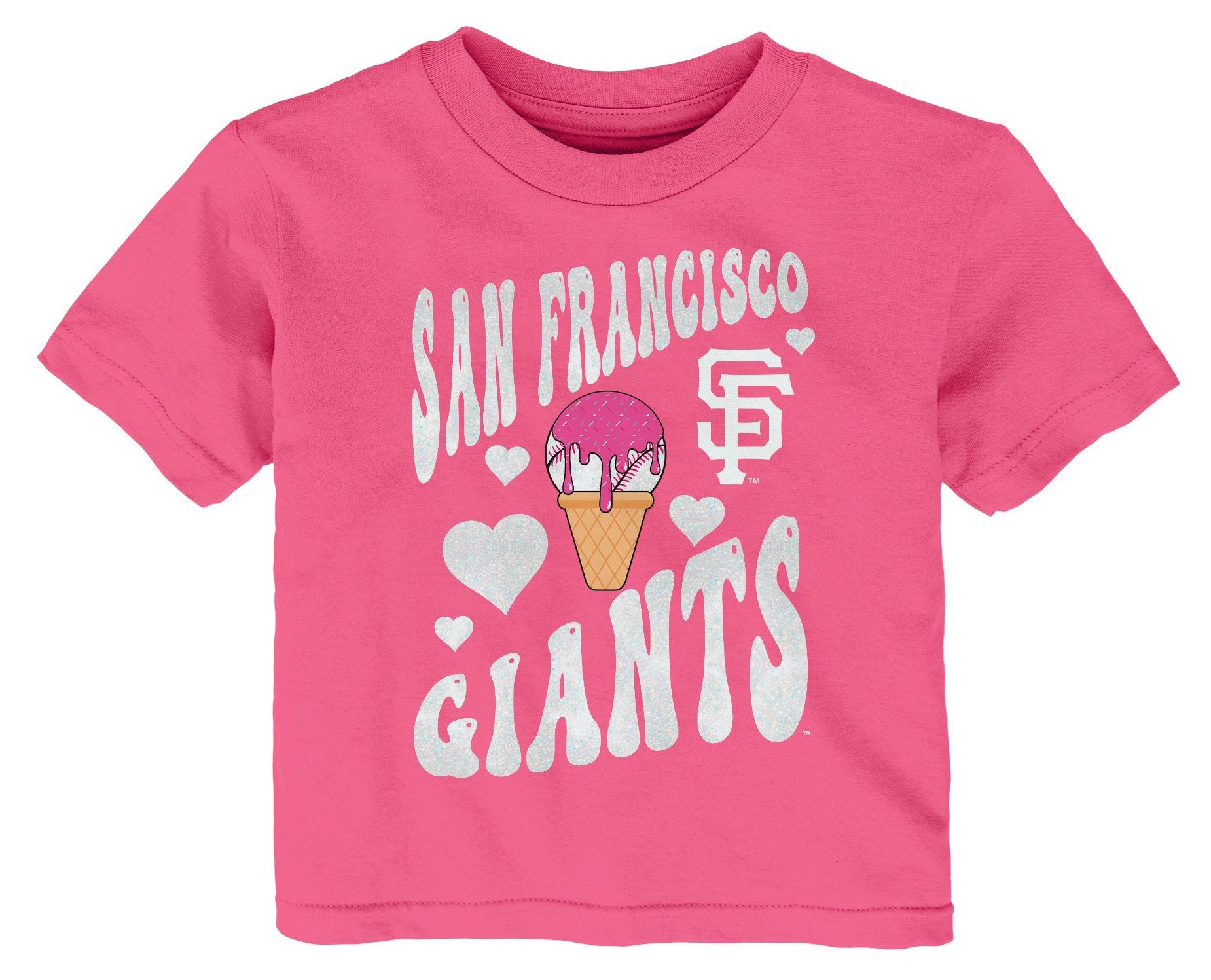 MLB Team Apparel Toddler San Francisco Giants Pink Ice Cream T-Shirt