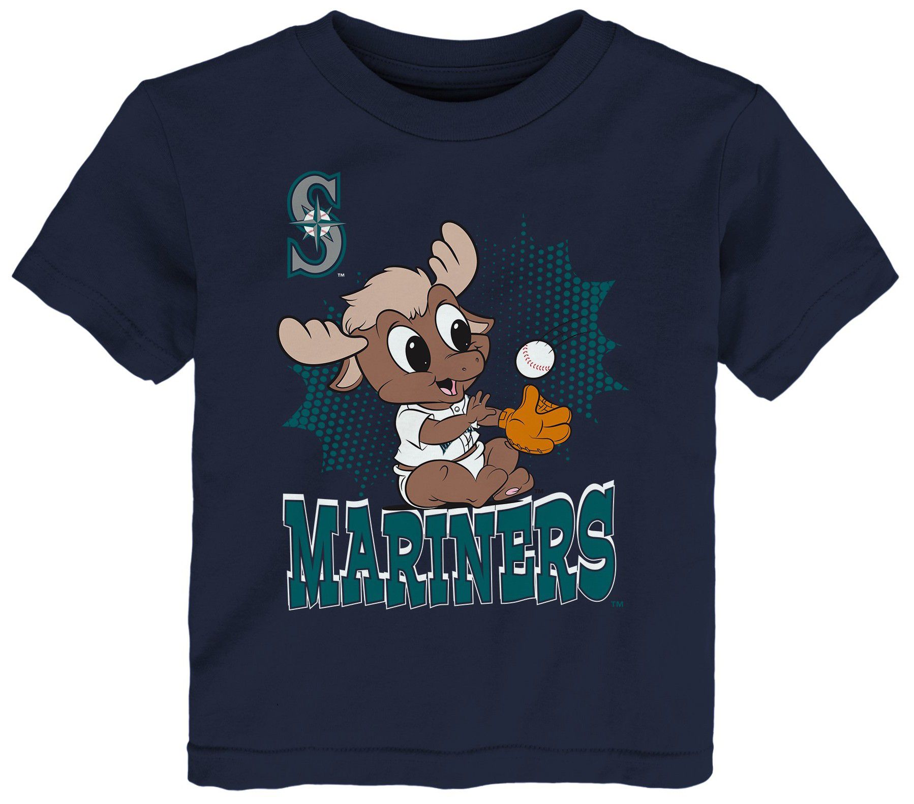 MLB Team Apparel Toddler Seattle Mariners Navy Mascot T-Shirt