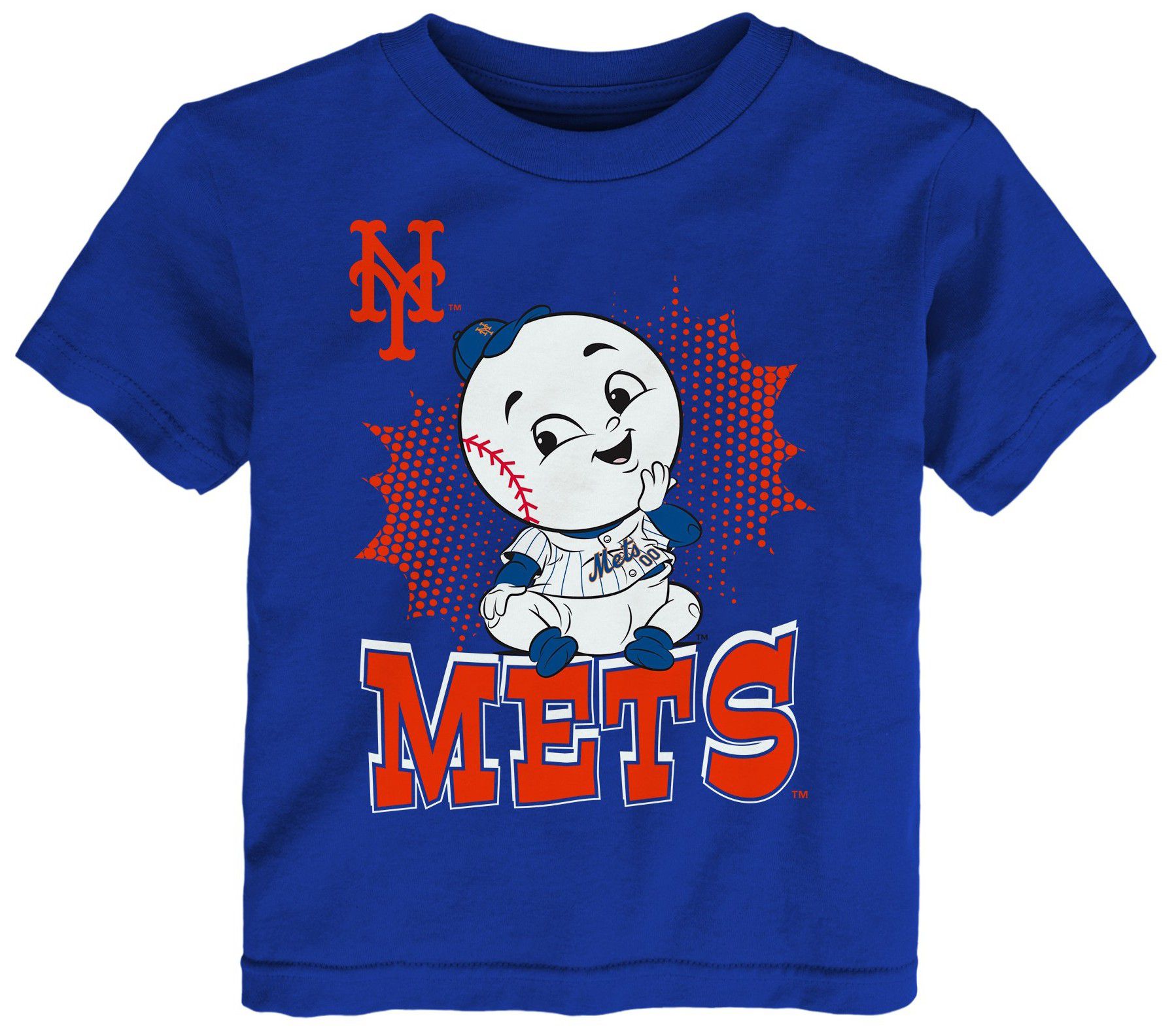 MLB Team Apparel Toddler New York Mets Royal Mascot T-Shirt