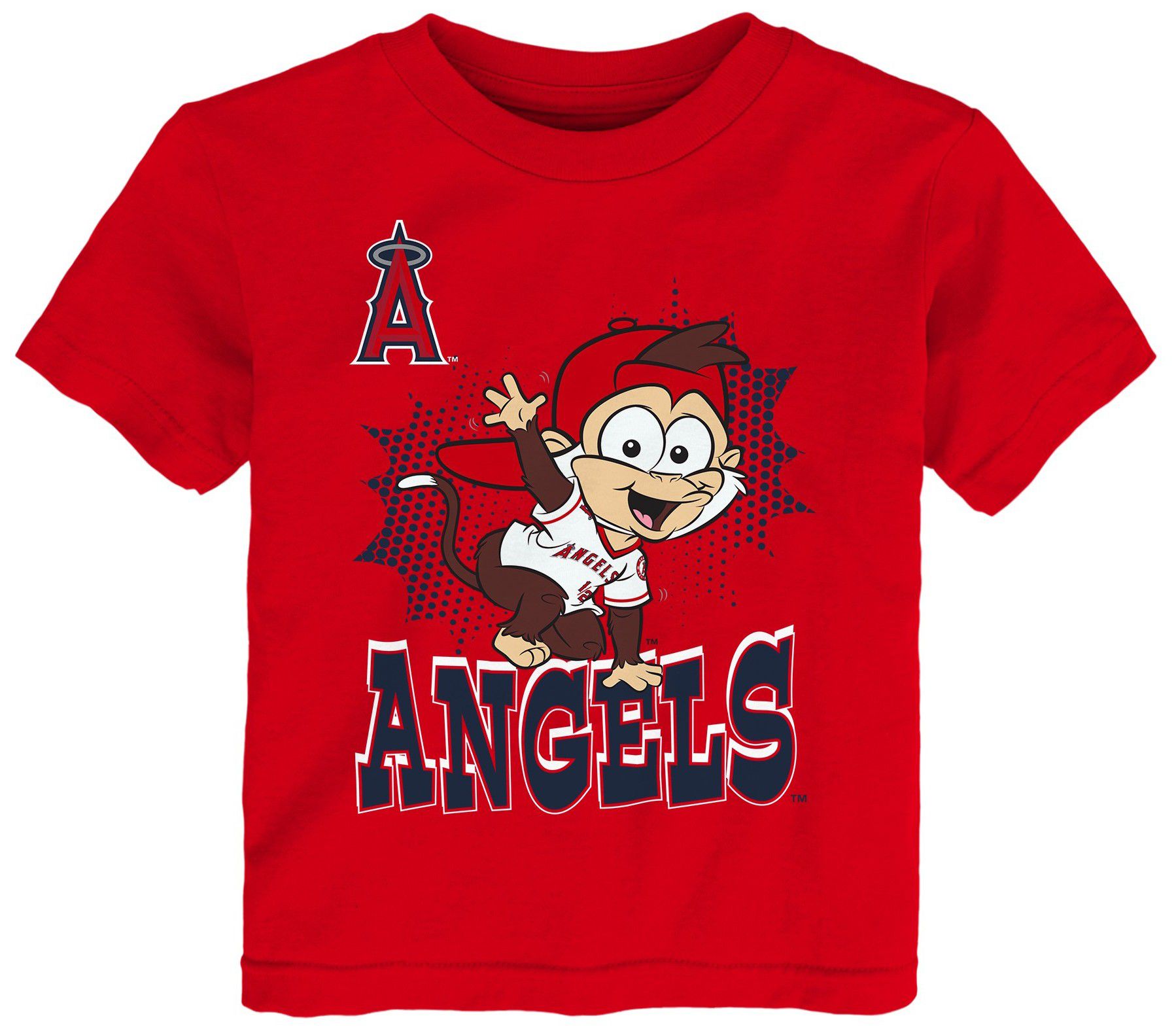 MLB Team Apparel Toddler Los Angeles Angels Red Mascot T-Shirt