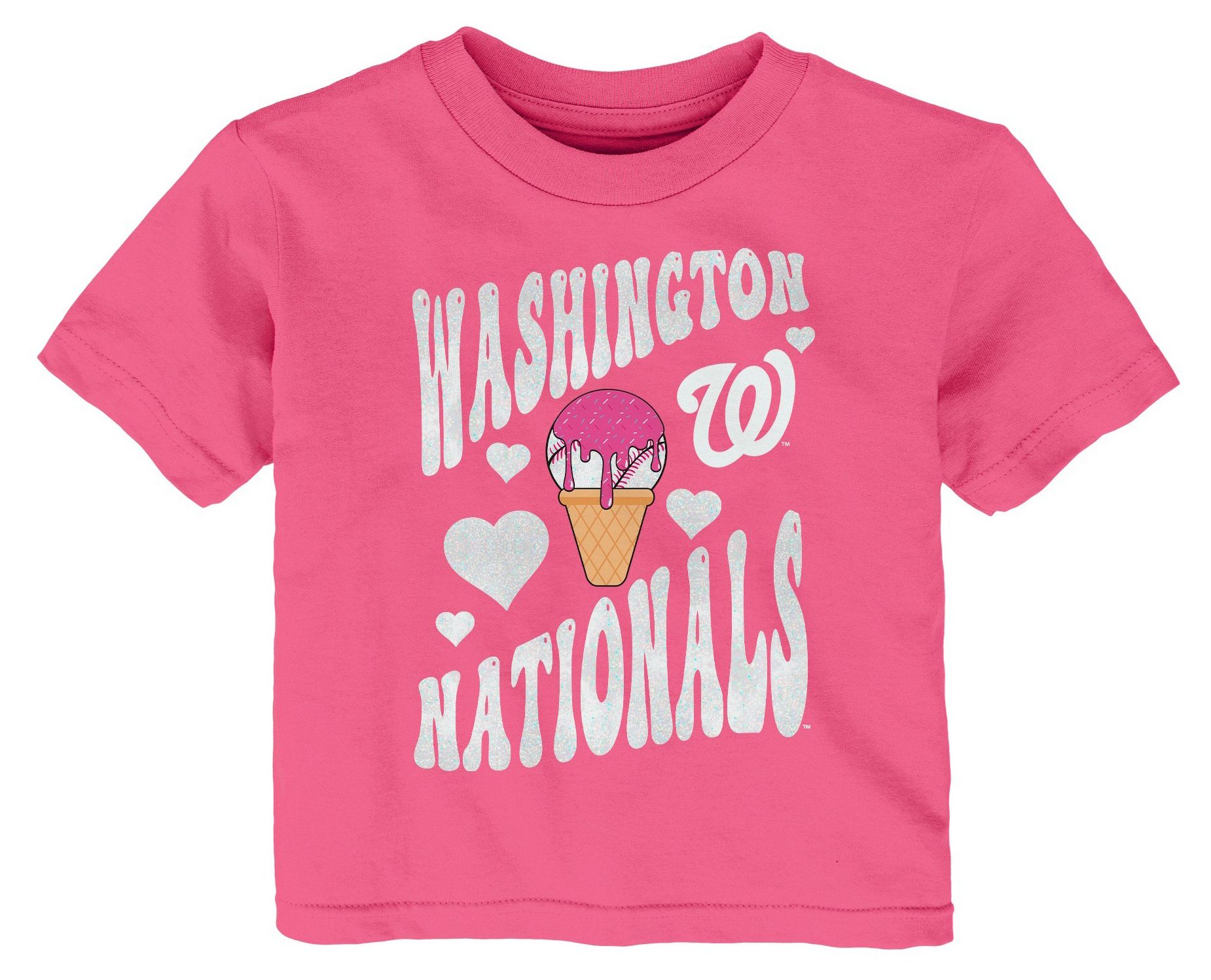 MLB Team Apparel Toddler Washington Nationals Pink Ice Cream T-Shirt