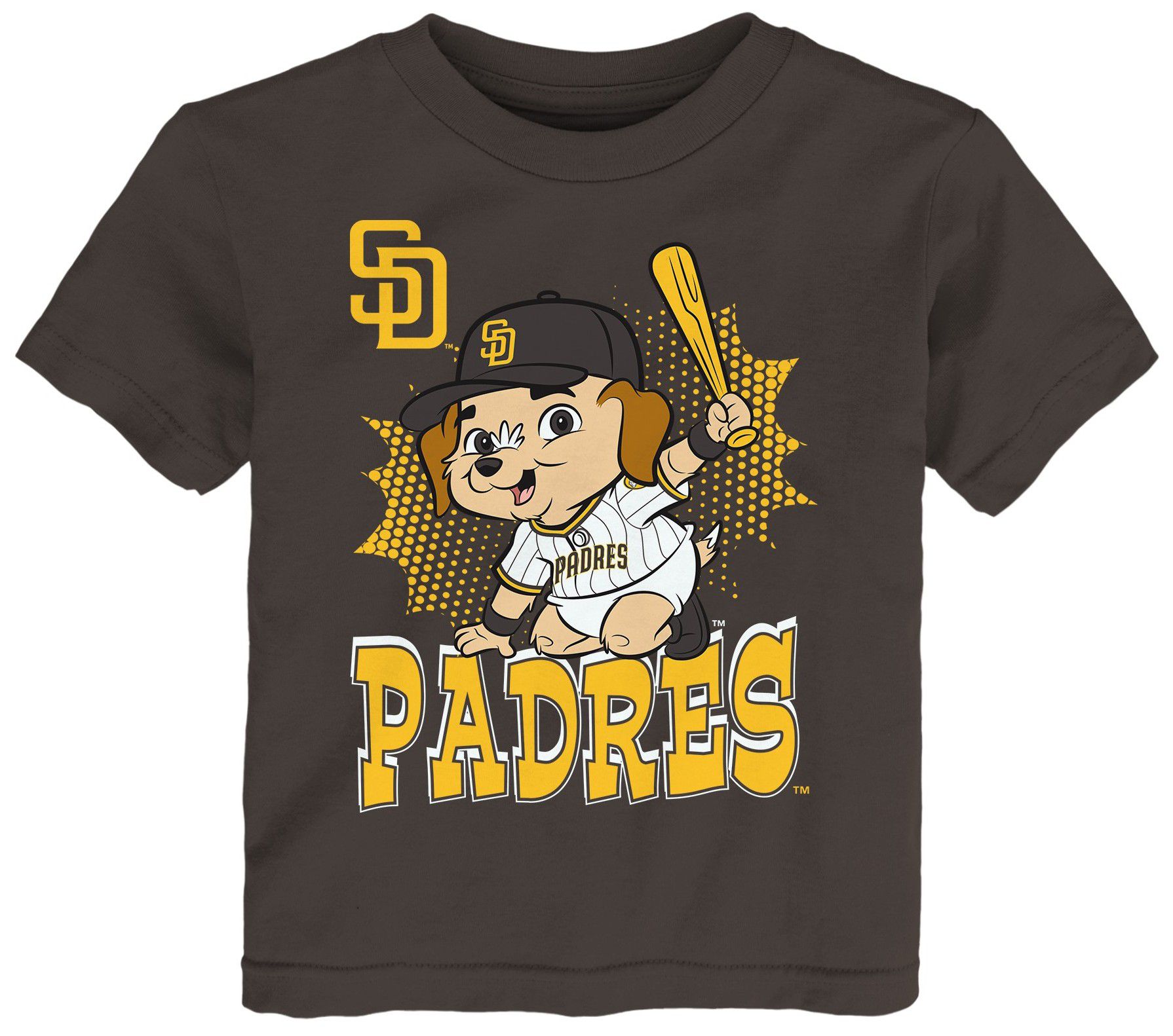 MLB Team Apparel Toddler San Diego Padres Brown Mascot T-Shirt