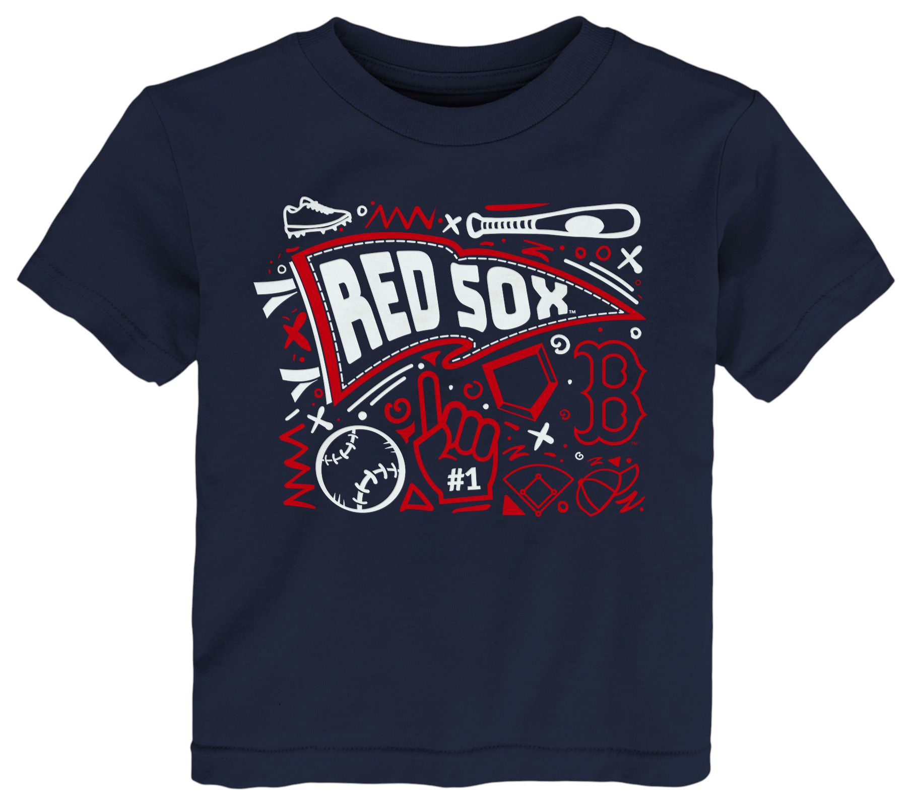 MLB Team Apparel Toddler Boston Red Sox Navy Ballpark Fun T-Shirt