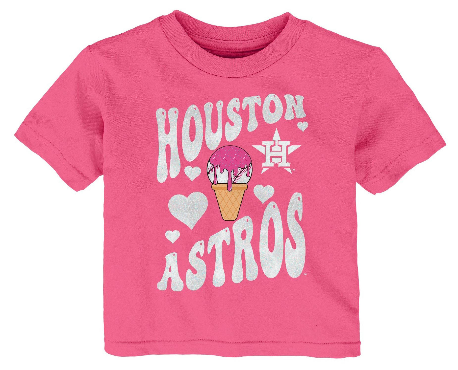 MLB Team Apparel Toddler Houston Astros Pink Ice Cream T-Shirt