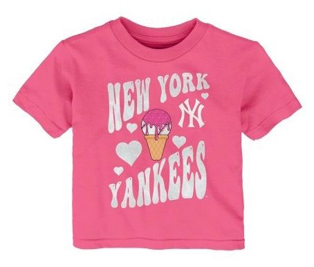 MLB Team Apparel Toddler New York Yankees Pink Ice Cream T-Shirt