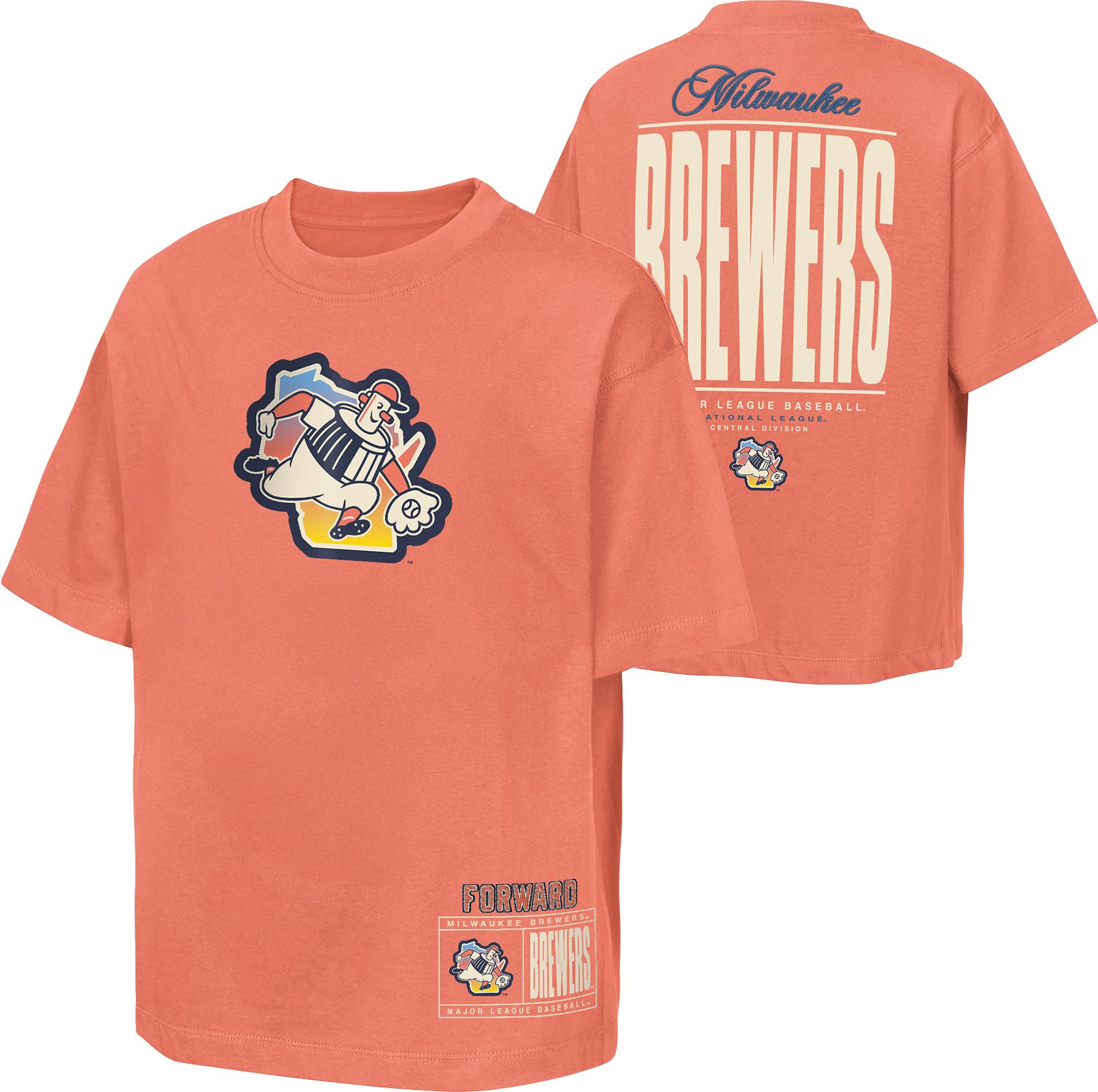 MLB Team Apparel Youth Milwaukee Brewers 2026 City Connect Brush Back T-Shirt