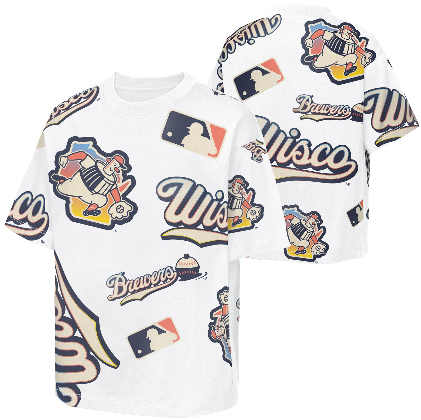 MLB Team Apparel Youth Milwaukee Brewers 2026 City Connect Cotton Circus Catch T-Shirt