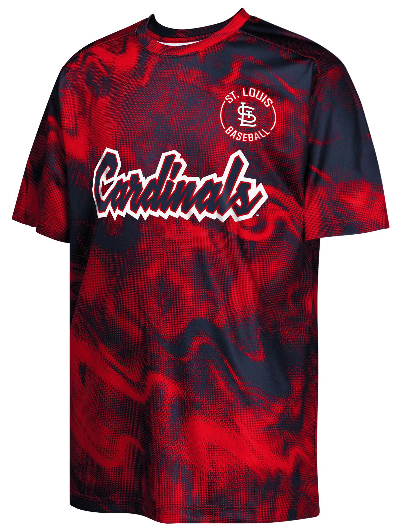 MLB Team Apparel Youth St. Louis Cardinals Multi Color Pinch Hitter Sublimation T-Shirt