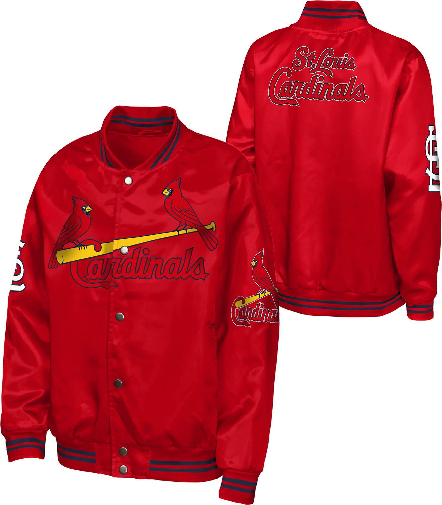 MLB Team Apparel Youth St. Louis Cardinals  Tailsweep Satin Jacket