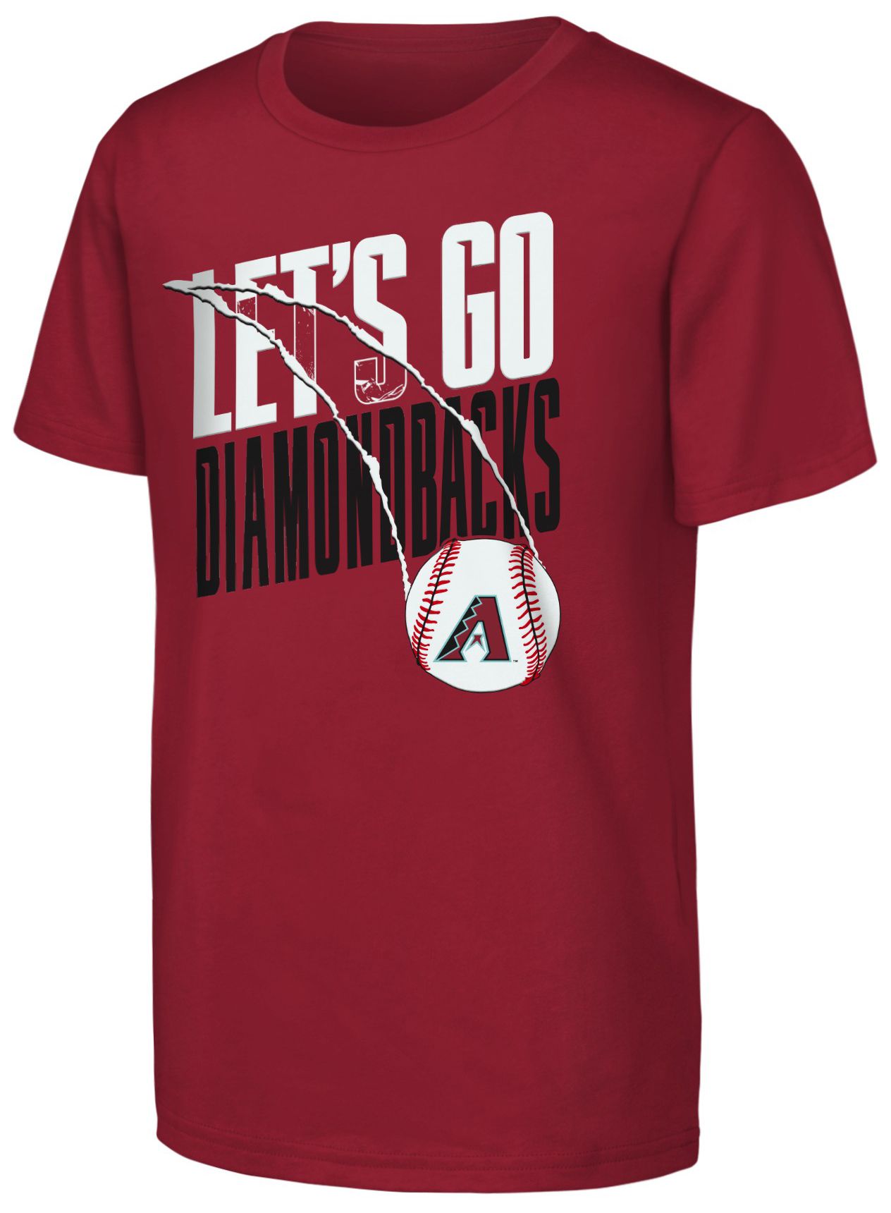 MLB Team Apparel Youth Arizona Diamondbacks Red Splitter T-Shirt