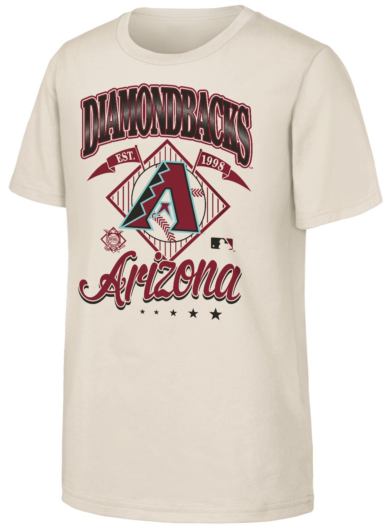 MLB Team Apparel Youth Arizona Diamondbacks Tan Triple Hit T-Shirt