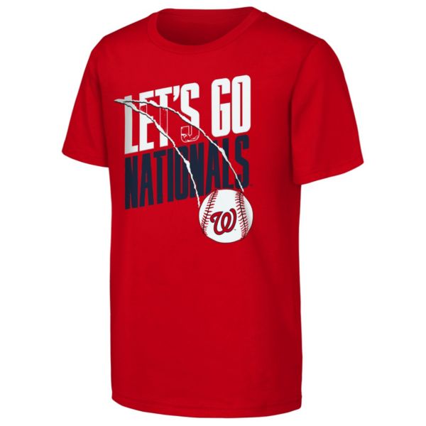 MLB Team Apparel Youth Washington Nationals Red Splitter T-Shirt