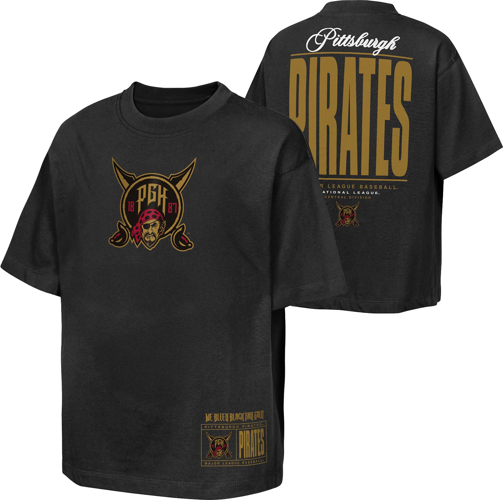 MLB Team Apparel Youth Pittsburgh Pirates 2026 City Connect Brush Back T-Shirt