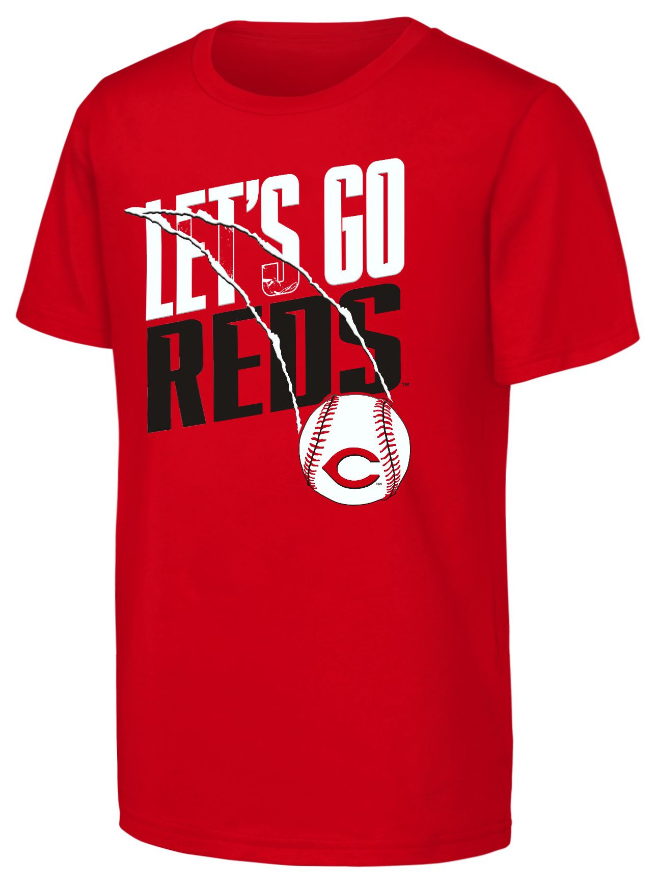 MLB Team Apparel Youth Cincinnati Reds Red Splitter T-Shirt