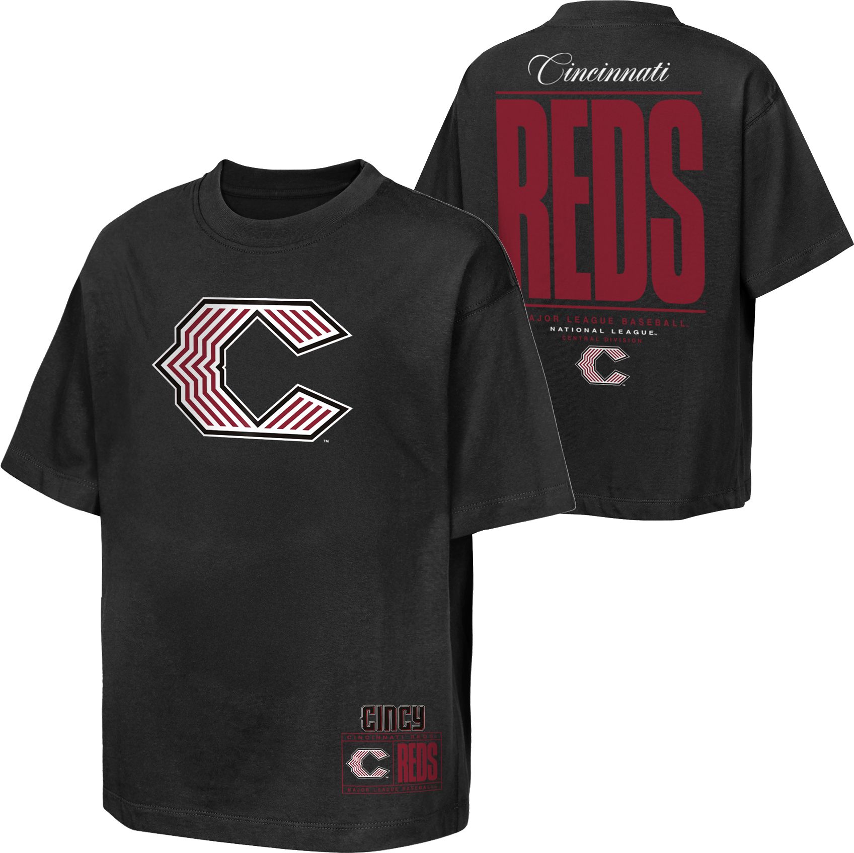 MLB Team Apparel Youth Cincinnati Reds 2026 City Connect Brush Back T-Shirt