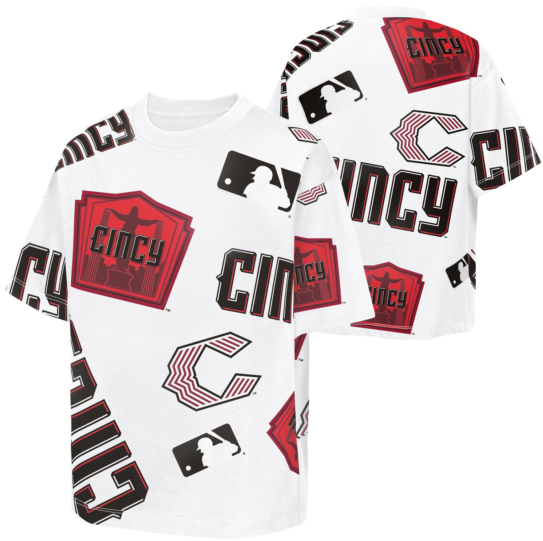 MLB Team Apparel Youth Cincinnati Reds 2026 City Connect Cotton Circus Catch T-Shirt