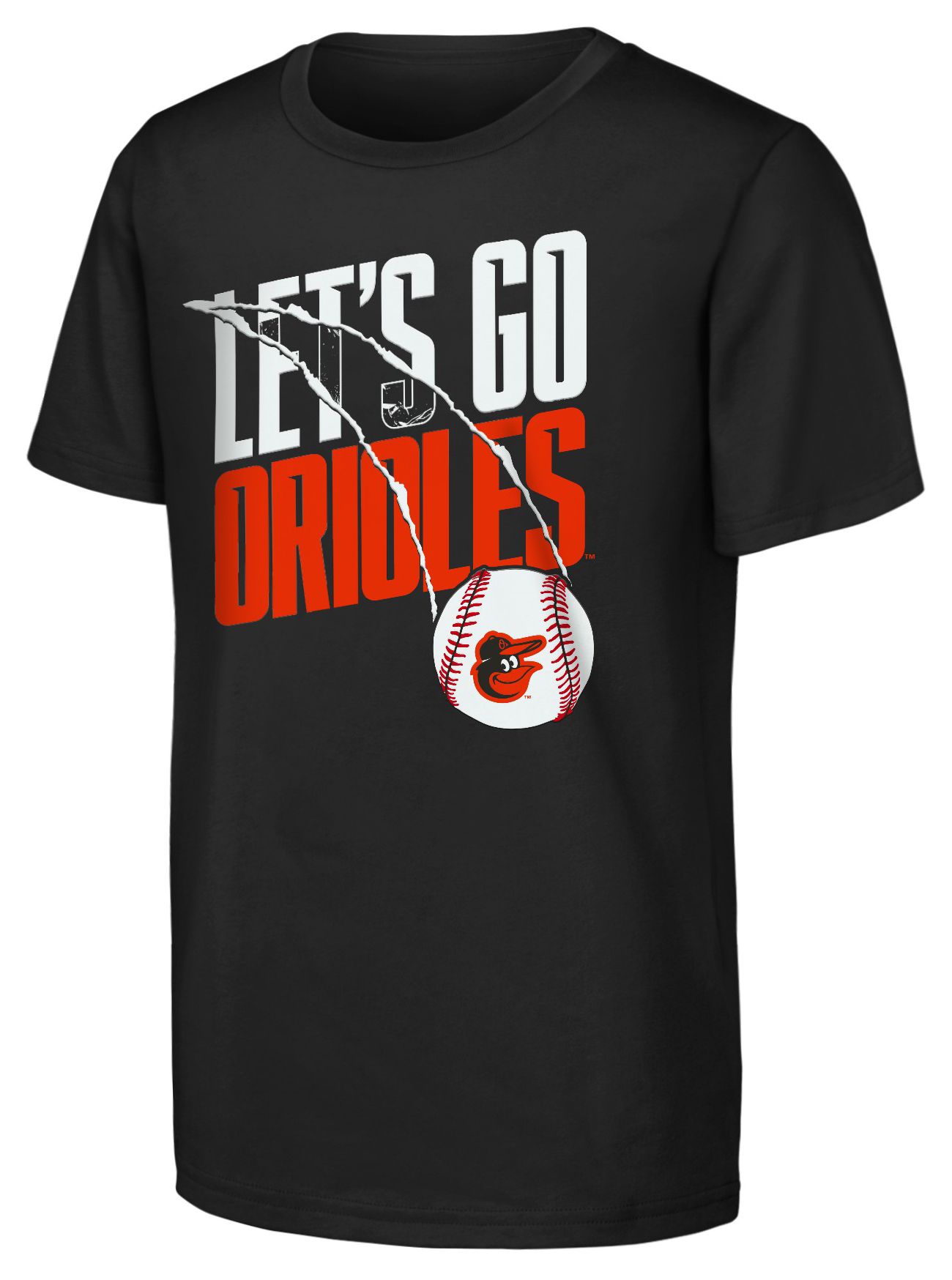 MLB Team Apparel Youth Baltimore Orioles Black Splitter T-Shirt