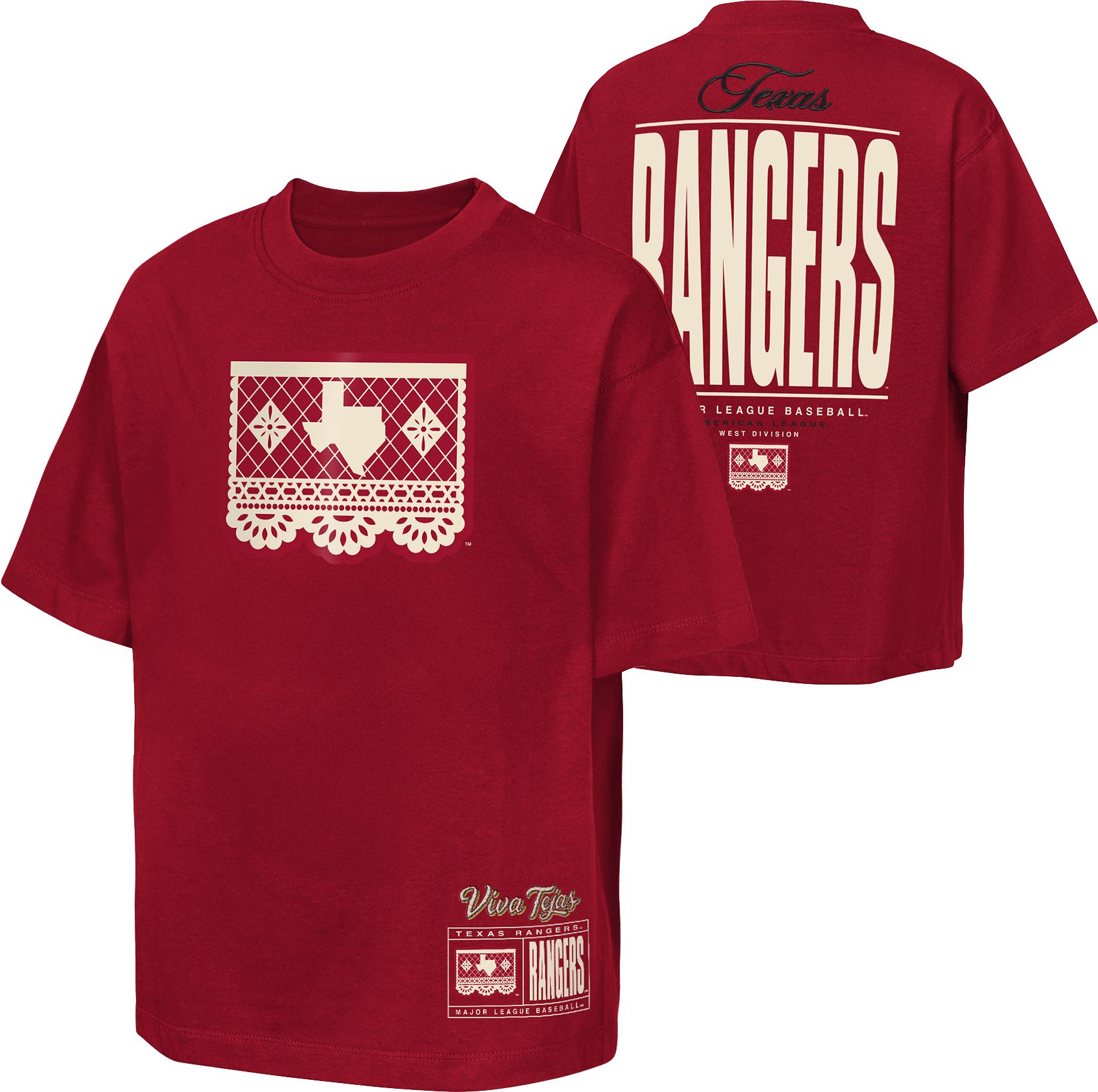 MLB Team Apparel Youth Texas Rangers 2026 City Connect Brush Back T-Shirt