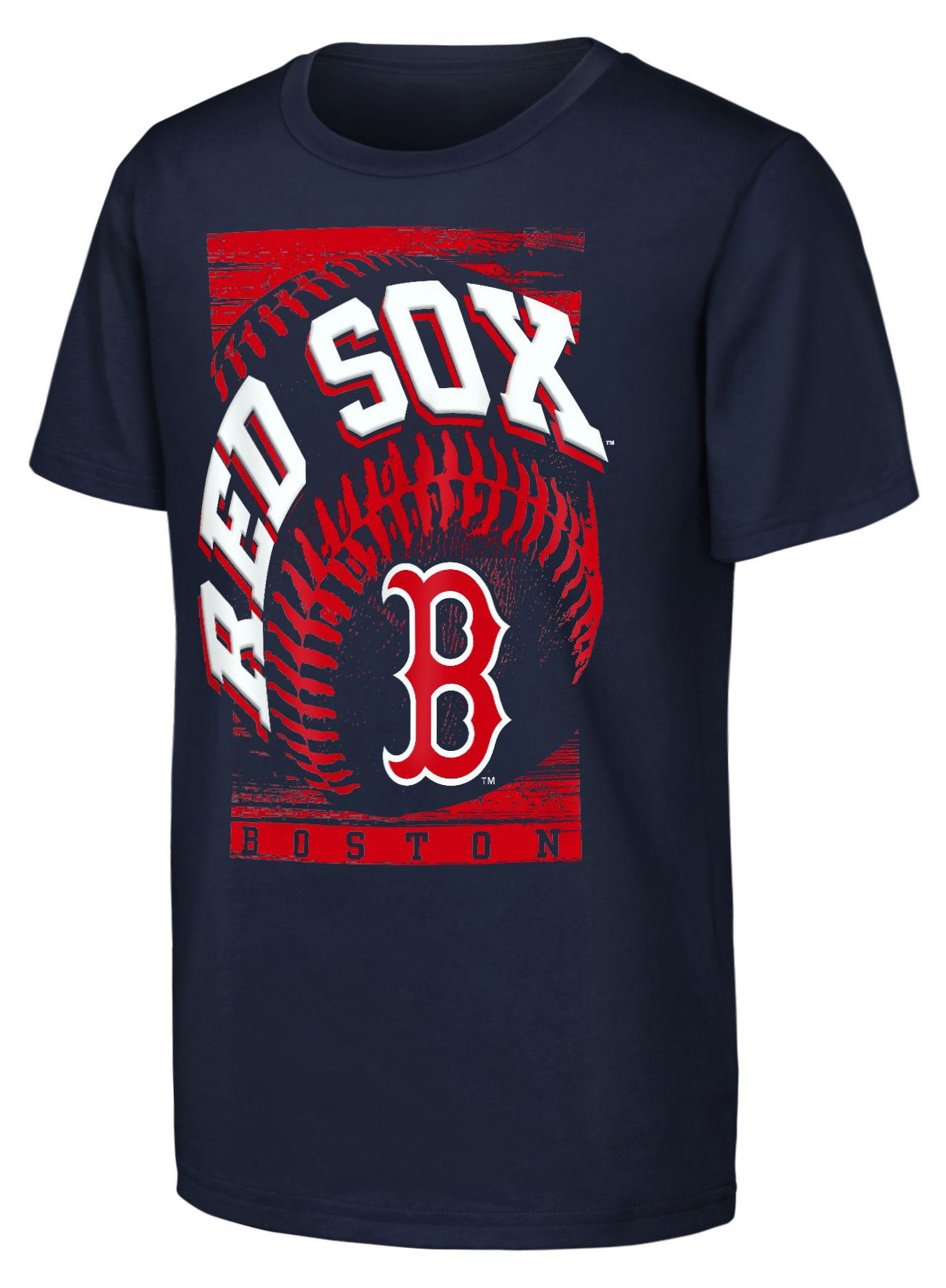 MLB Team Apparel Youth Boston Red Sox Navy Splitter T-Shirt