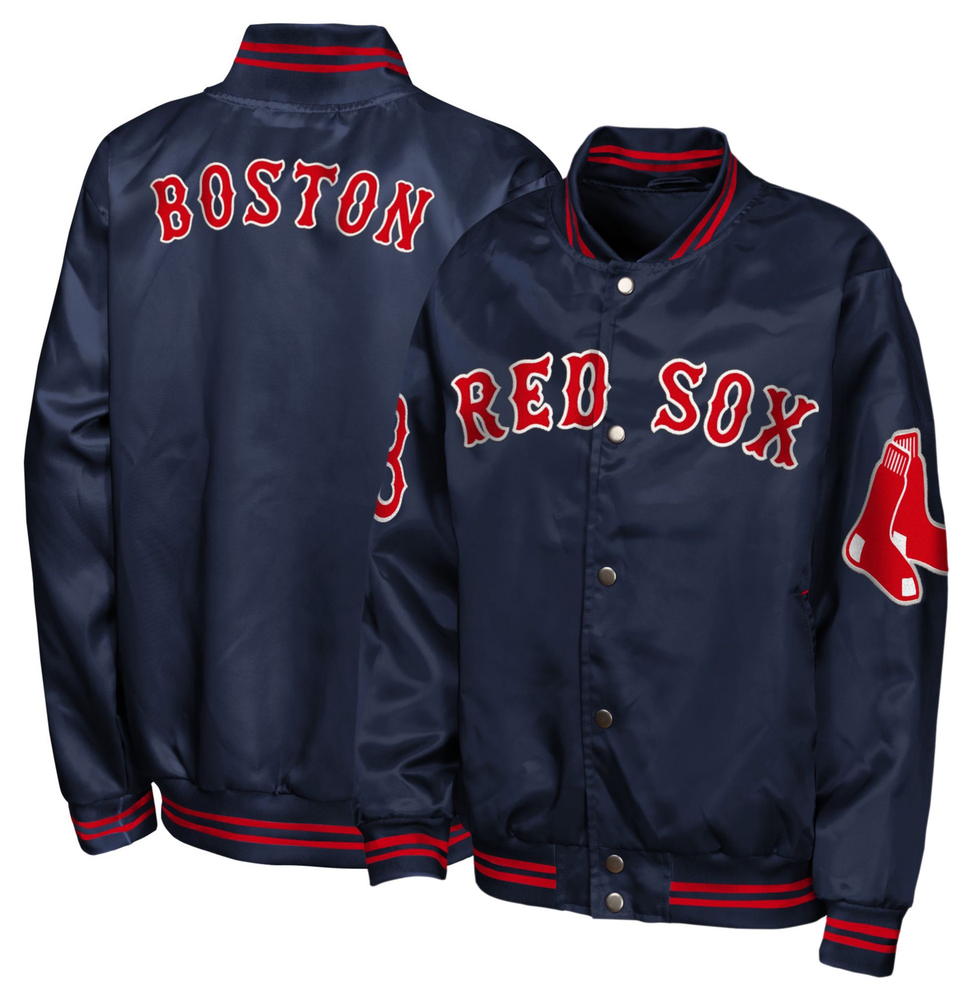 MLB Team Apparel Youth Boston Red Sox  Tailsweep Satin Jacket