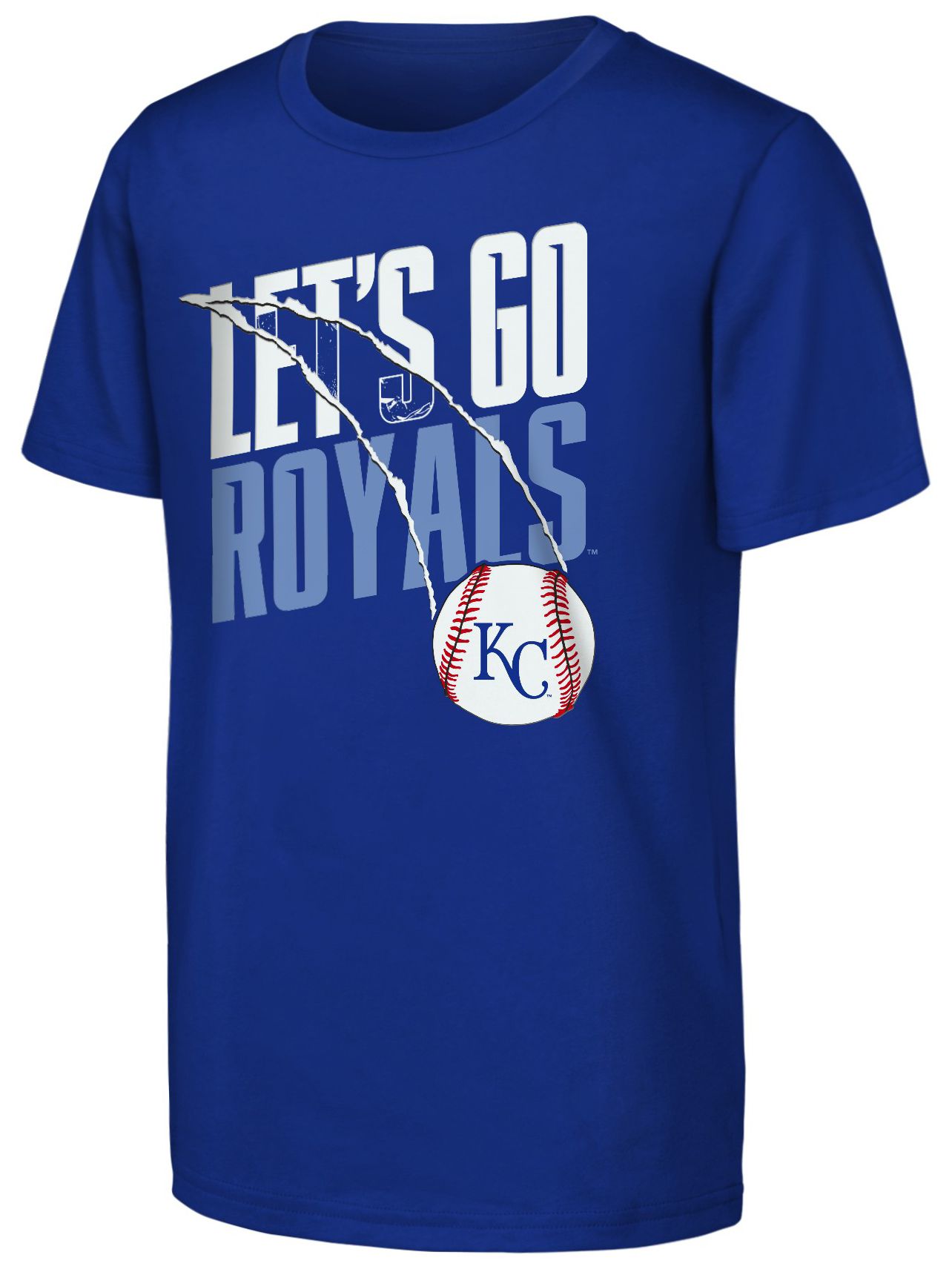 MLB Team Apparel Youth Kansas City Royals Royal Splitter T-Shirt