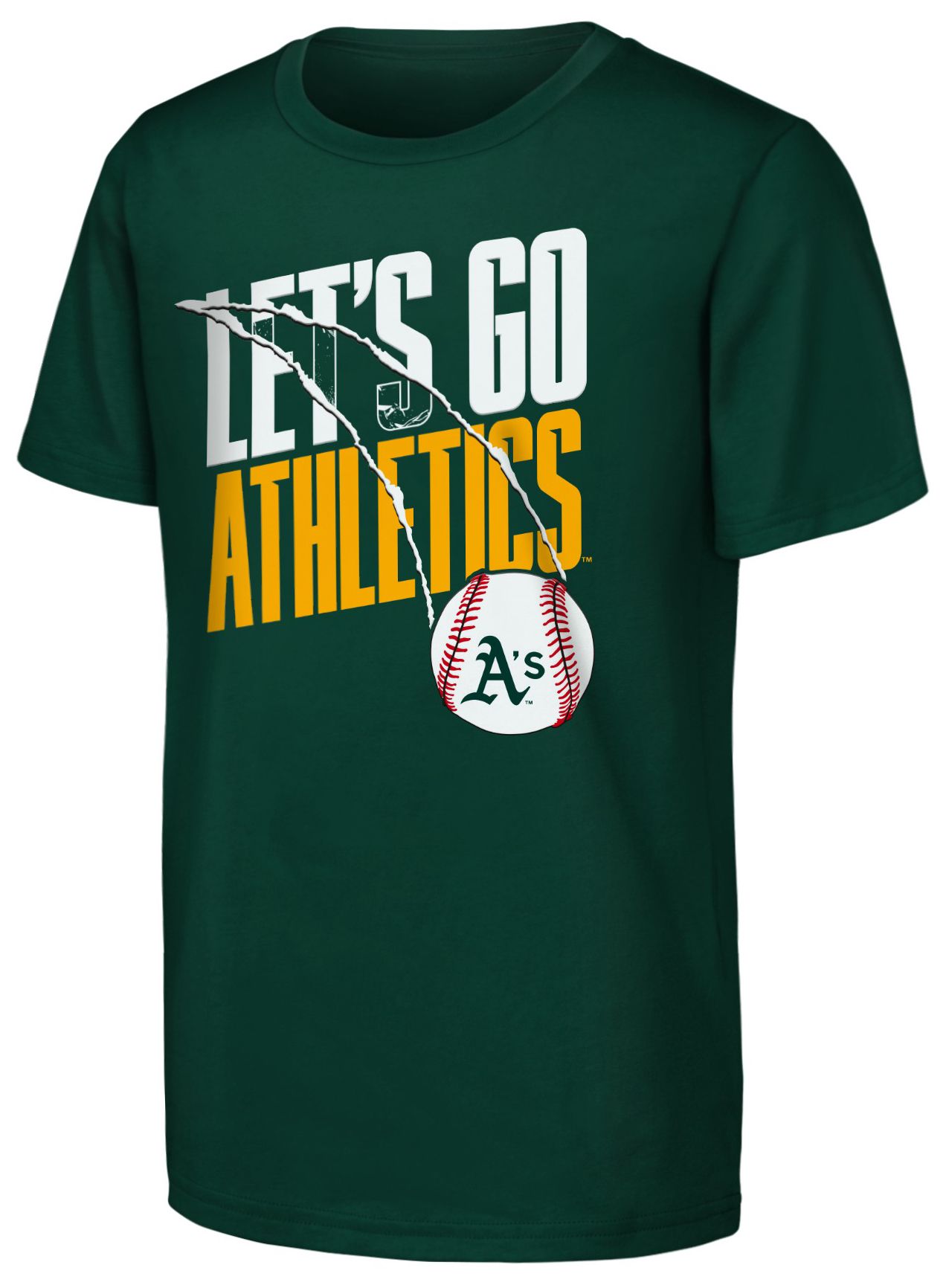 MLB Team Apparel Youth Athletics Green Splitter T-Shirt