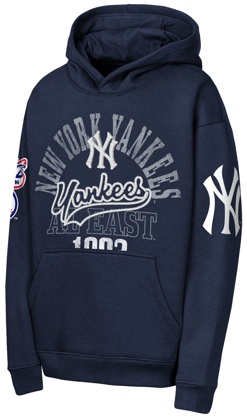MLB Team Apparel Youth New York Yankees Navy Sweep Fleece Hoodie