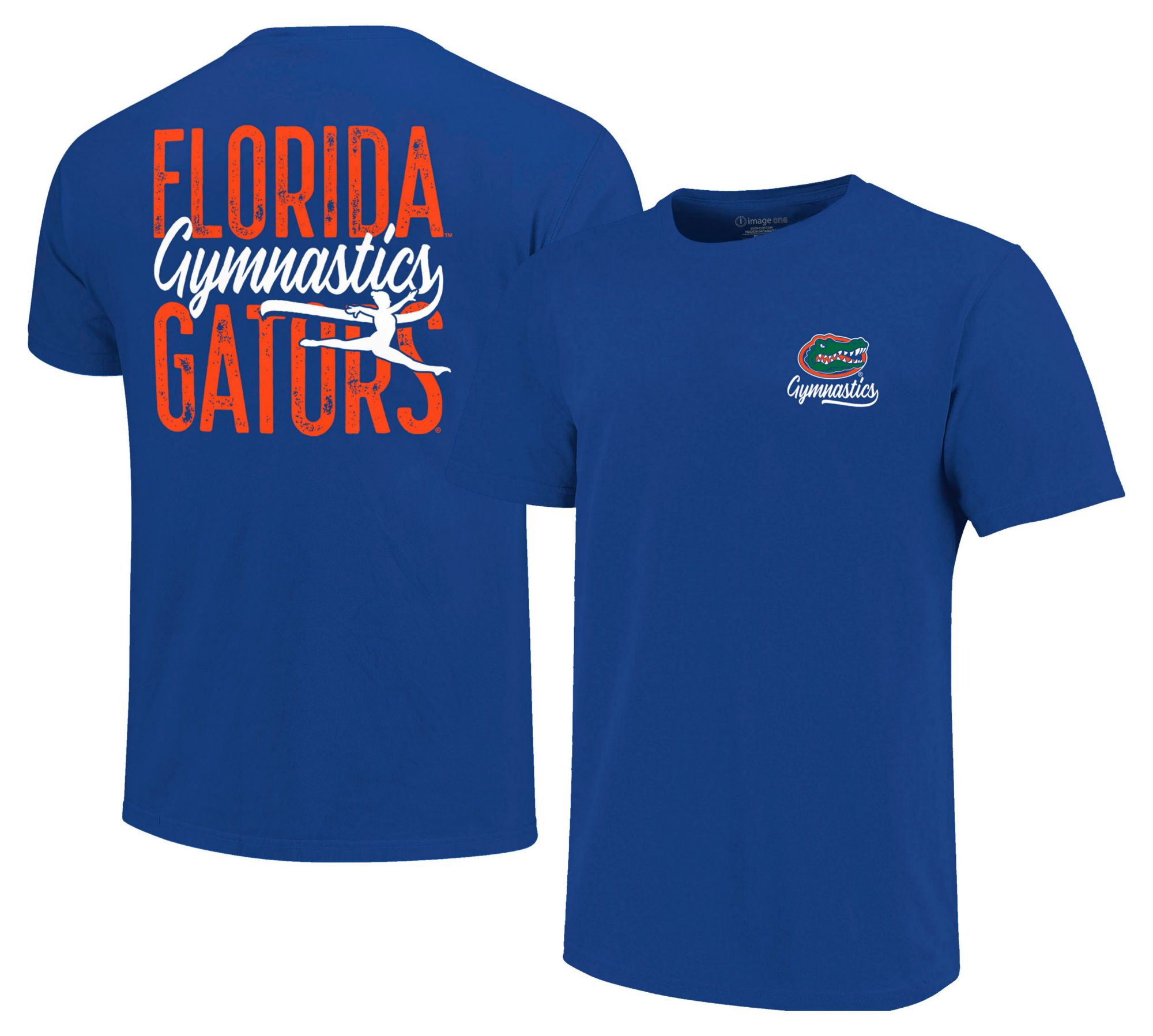 Image One Adult Florida Gators Script Gymnastics Royal T-Shirt