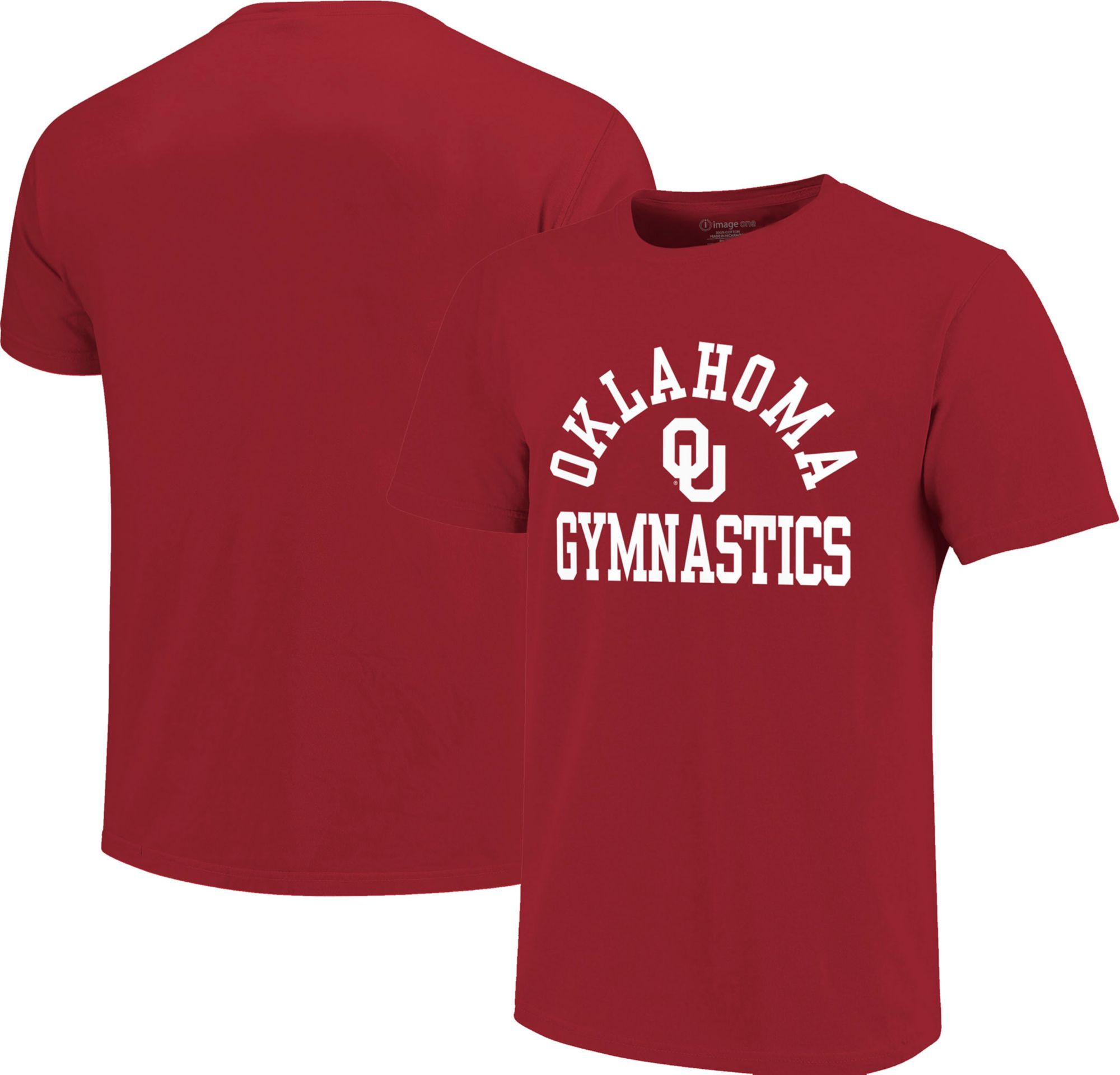 Image One Adult Oklahoma Sooners Arch Gymnastics Crimson T-Shirt