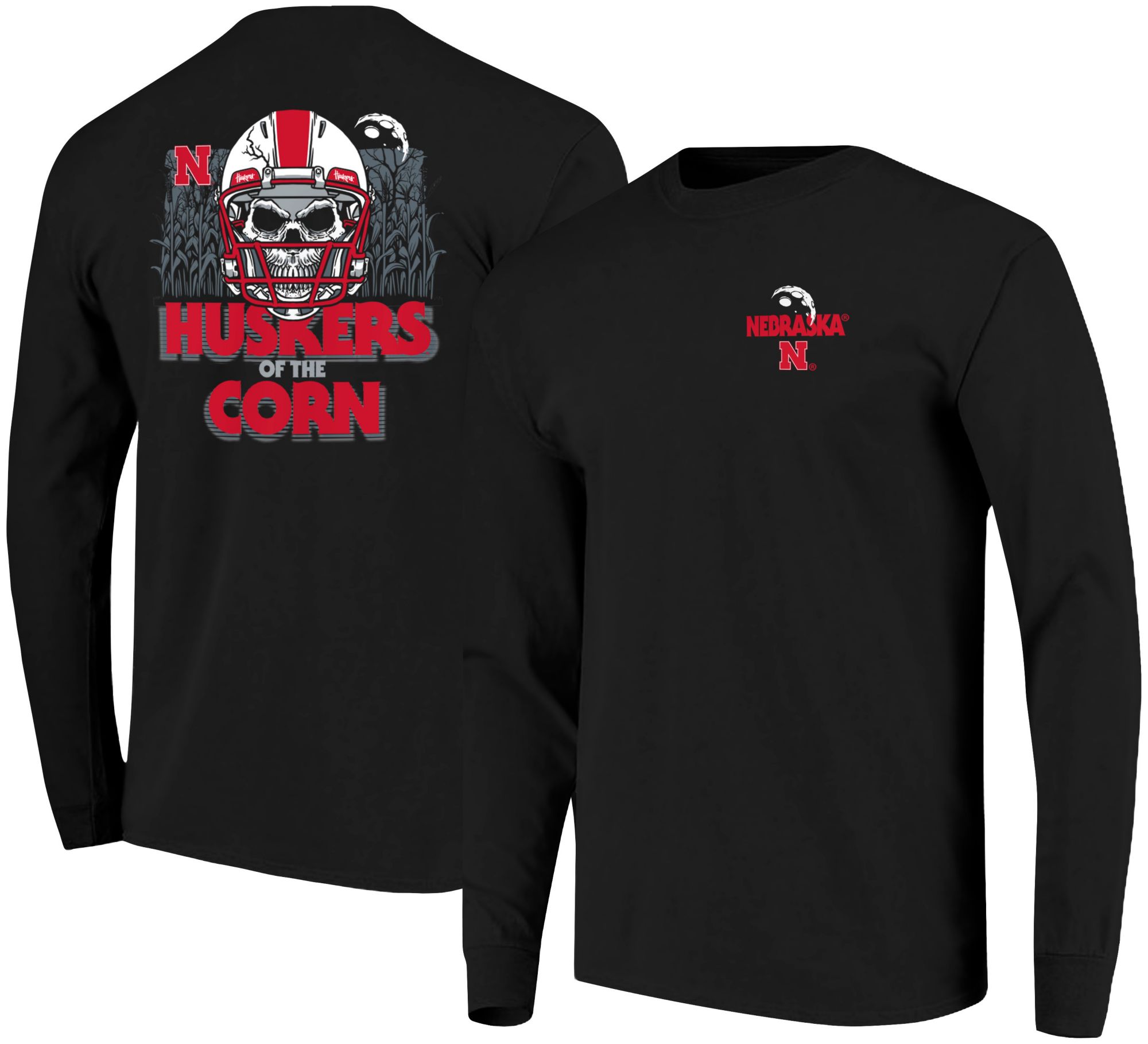 Image One Men's Nebraska Cornhuskers Black Huskers of the Corn Long Sleeve T-Shirt