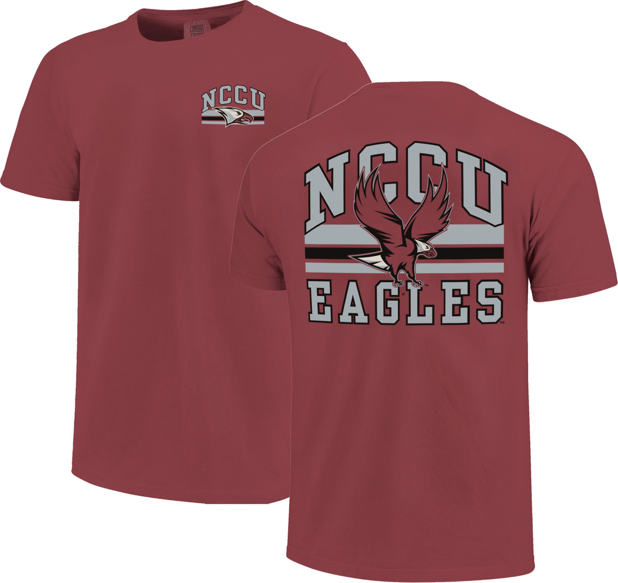 Image One Men's North Carolina Central Eagles Red Mascot Arch T-Shirt