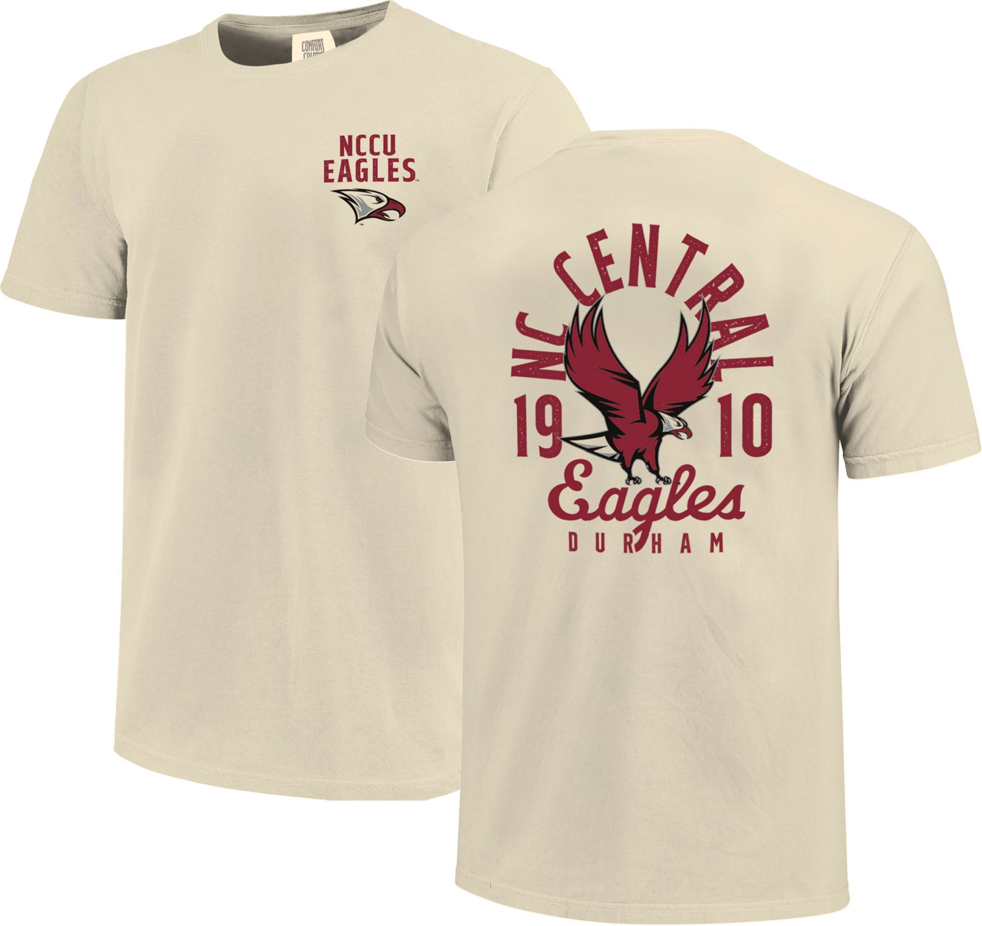 Image One Men's North Carolina Central Eagles Ivory Mascot T-Shirt