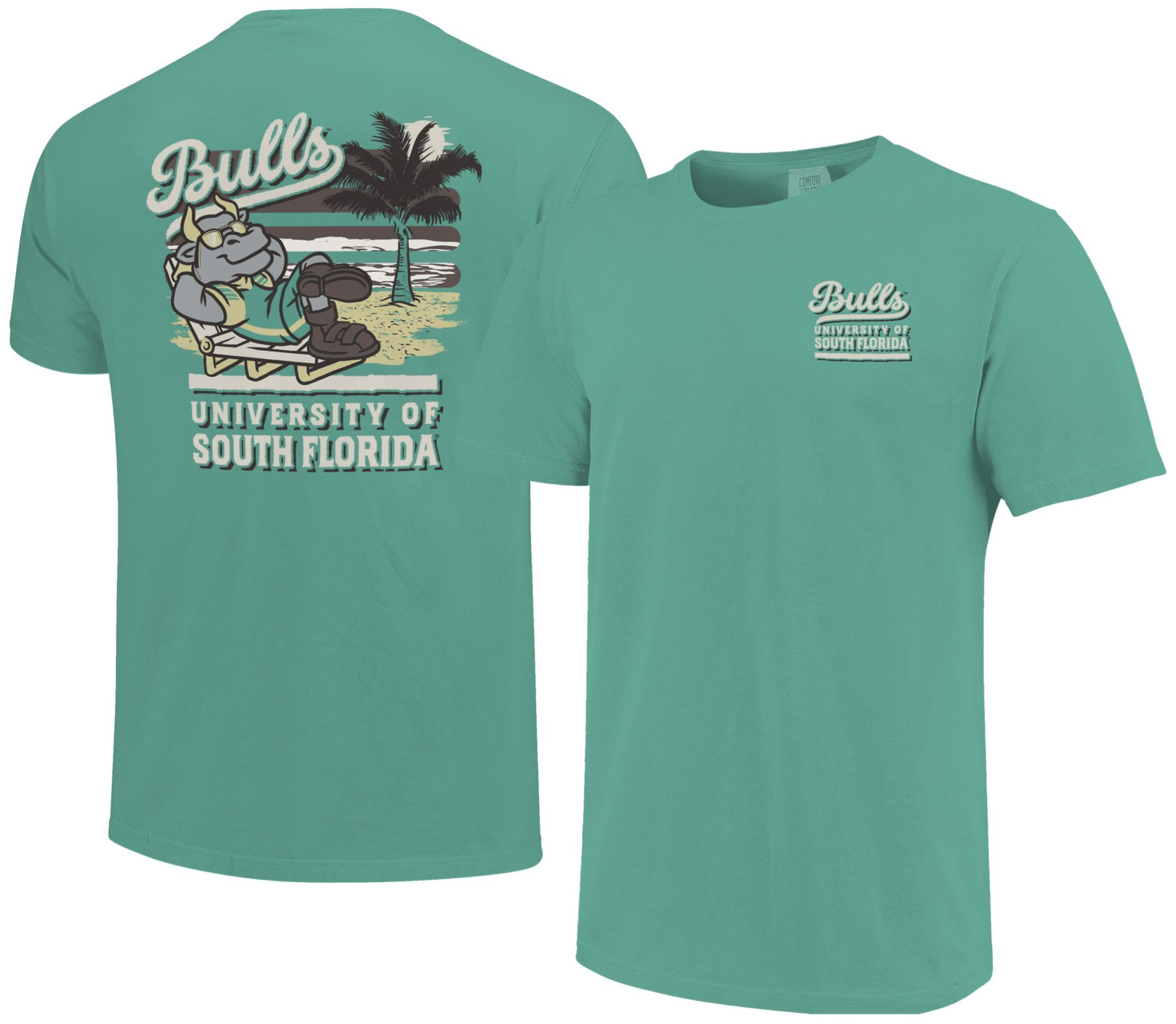 Image One Men's South Florida Bulls Green Mascot T-Shirt