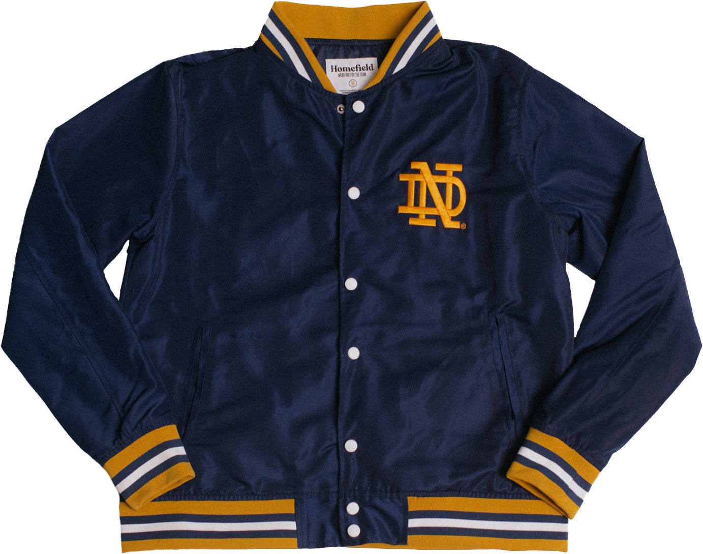 Homefield Adult Notre Dame Fighting Irish Navy Arch Bomber Jacket