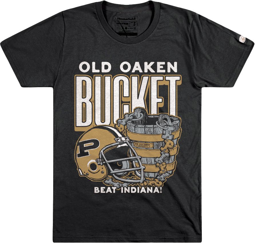 Homefield Adult Purdue Boilermakers Black Oaken Bucket T-Shirt
