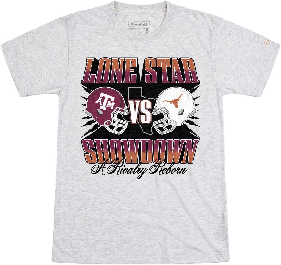 Homefield Adult Texas Longhorns VS. Texas A&amp;M Aggies The Lonestar Showdown Ash T-Shirt