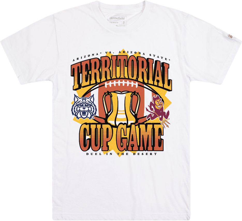 Homefield Adult Arizona Wildcats VS. Arizona State Sun Devils Territorial Cup White T-Shirt