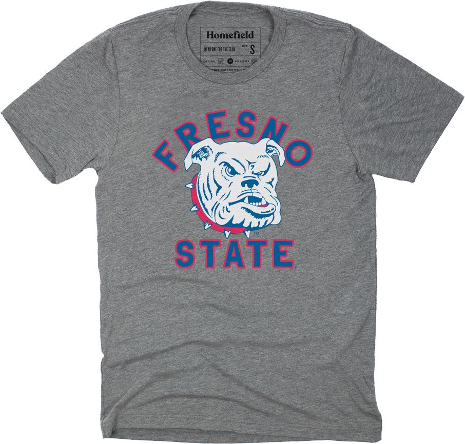 Homefield Men's Fresno State Bulldogs Grey 'Vintage Dawg' T-Shirt