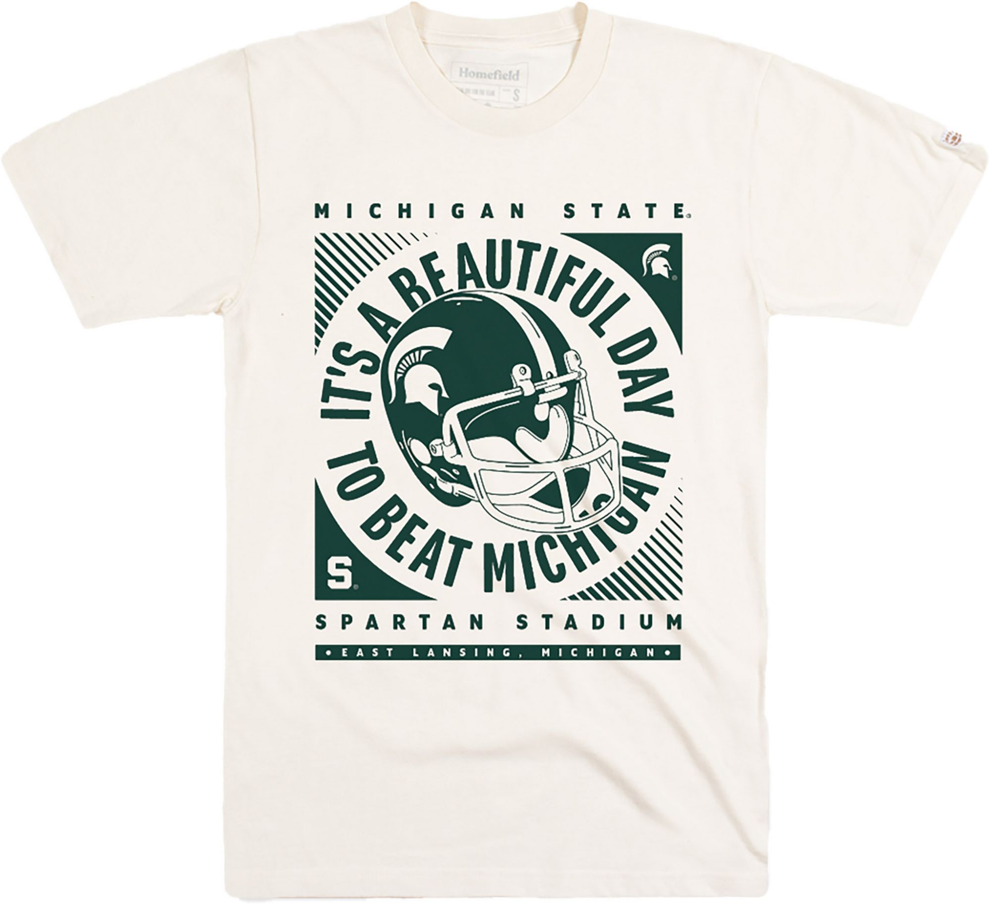 Homefield Men's Michigan State Spartans White Paul Bunyan Rivalry Short Sleeve T-Shirt