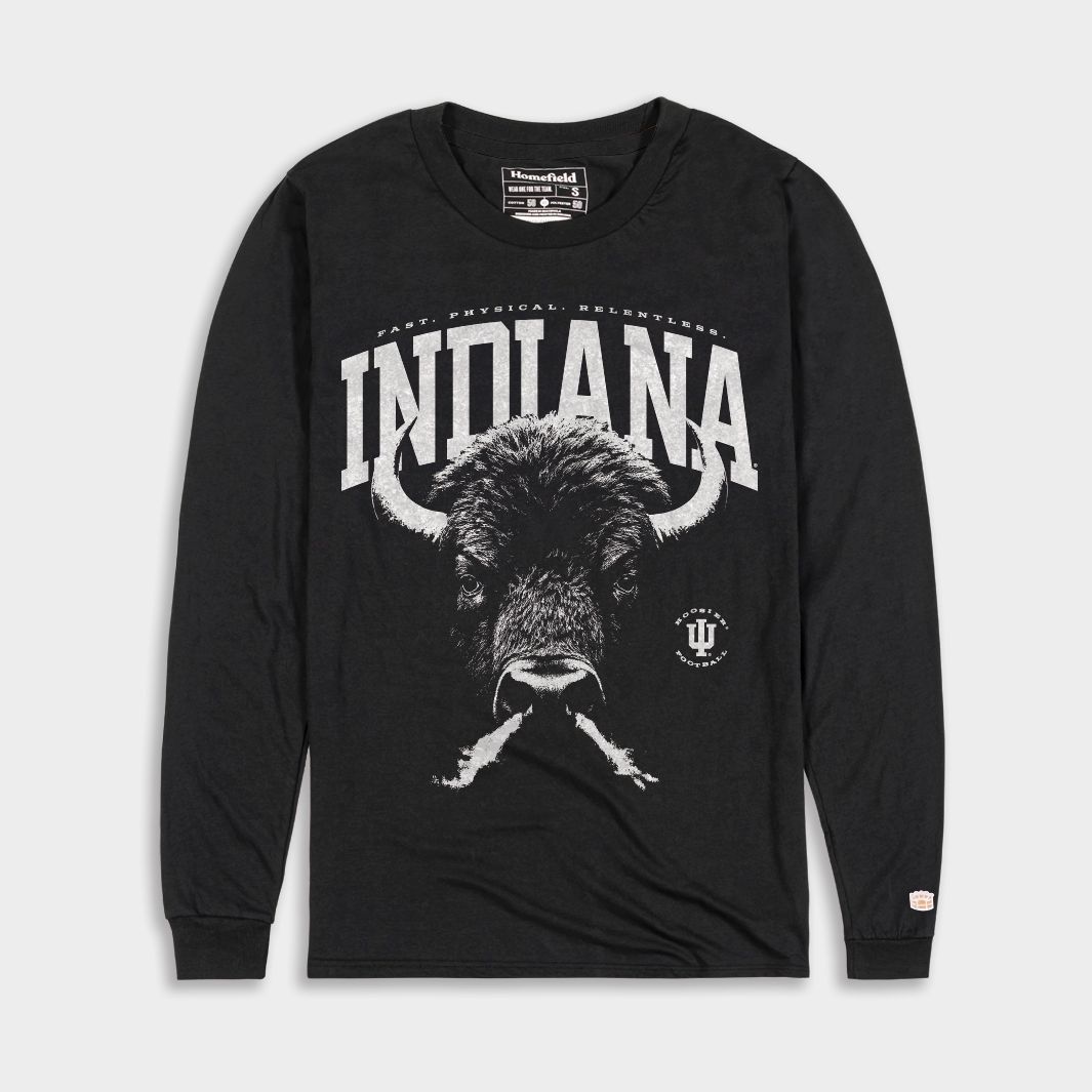 Homefield Men's Indiana Hoosiers Black Long Sleeve Shirt