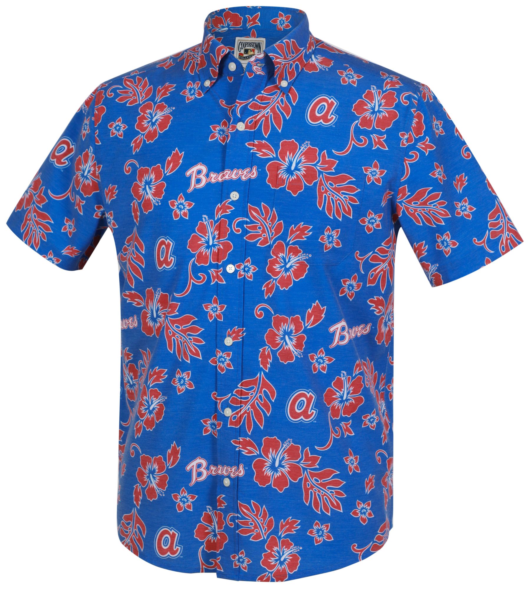 Reyn Spooner Men's Atlanta Braves Blue Cooperstown Kekai Button-Down Shirt