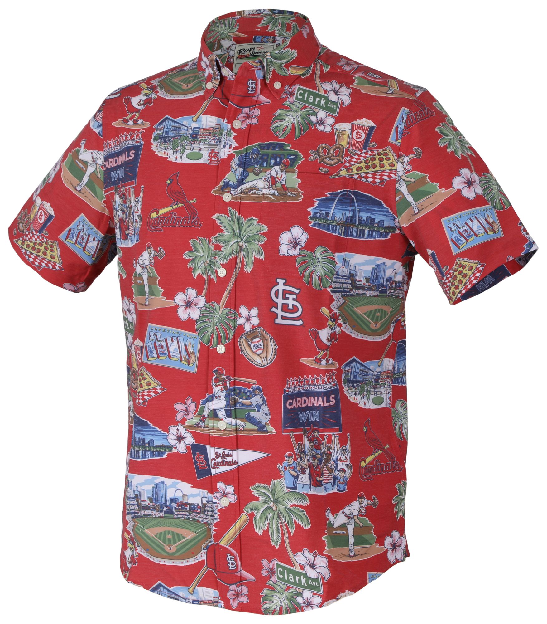 Reyn Spooner Men's St. Louis Cardinals Red Scenic Button-Down Shirt