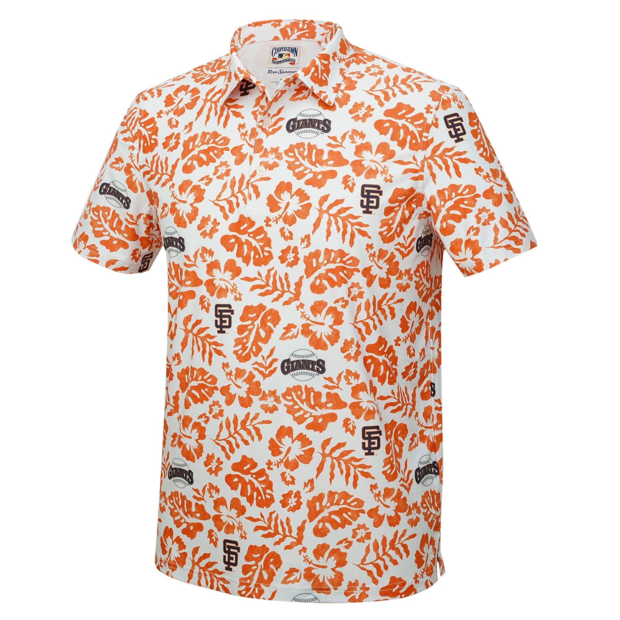 Reyn Spooner Men's San Francisco Giants White Cooperstown Pua Polo